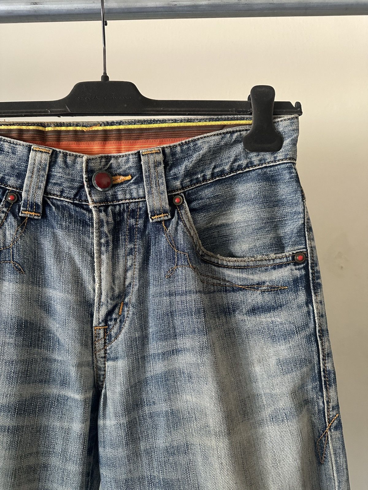 Edwin 2000s Vintage Edwin 503 Blue Trip Blue Faded Jeans Size US 30 / EU 46 - 4 Thumbnail