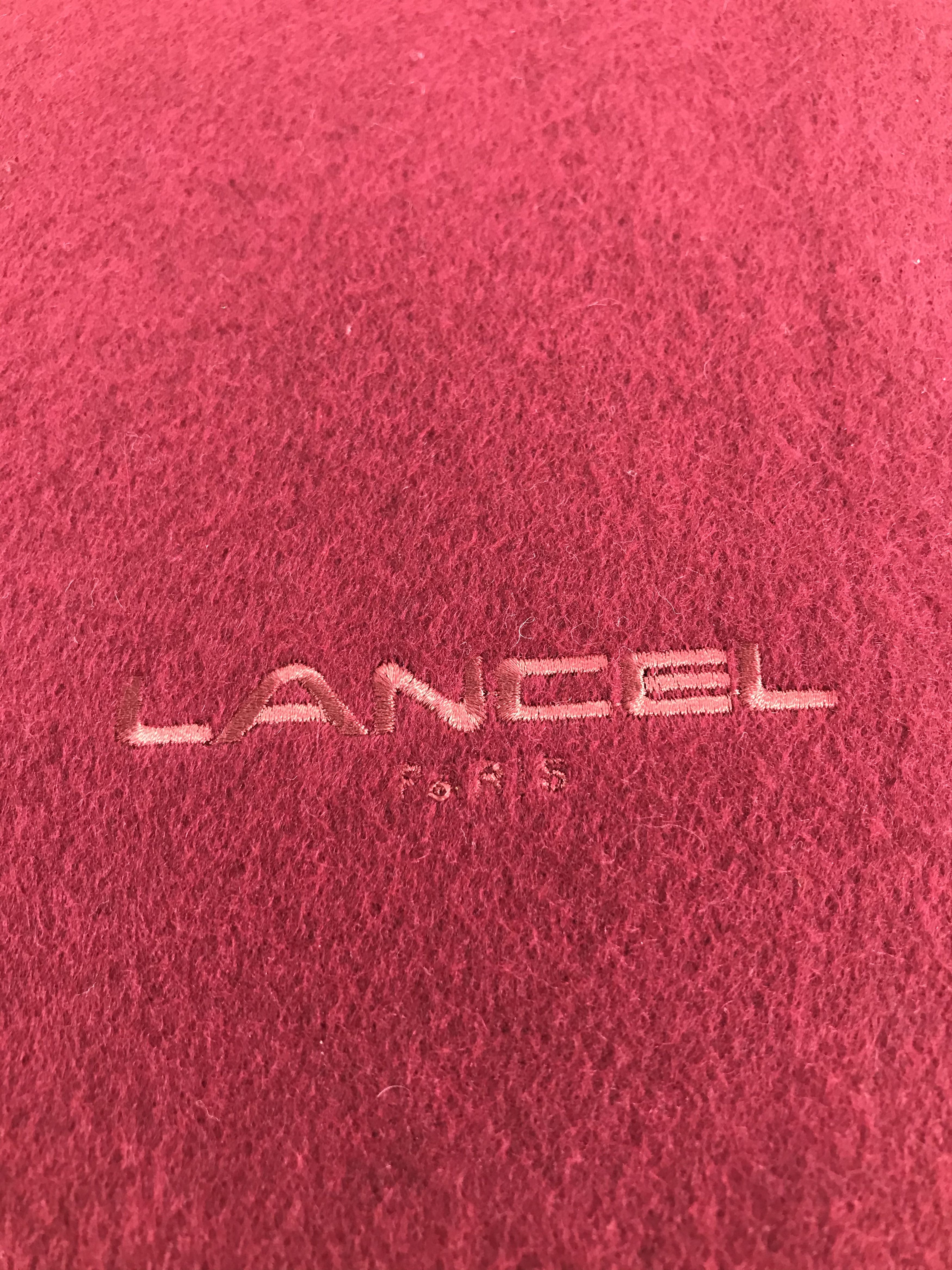 Lancel Lancel Red Cashmere Scarf Muffler V554 Size ONE SIZE - 4 Thumbnail