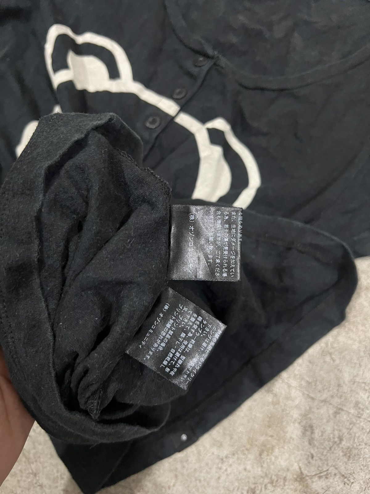Hysteric Glamour × Japanese Brand × Vintage Hysteric Glamour F YOU Bear Henley Neck Womens Top Size ONE SIZE - 7 Thumbnail