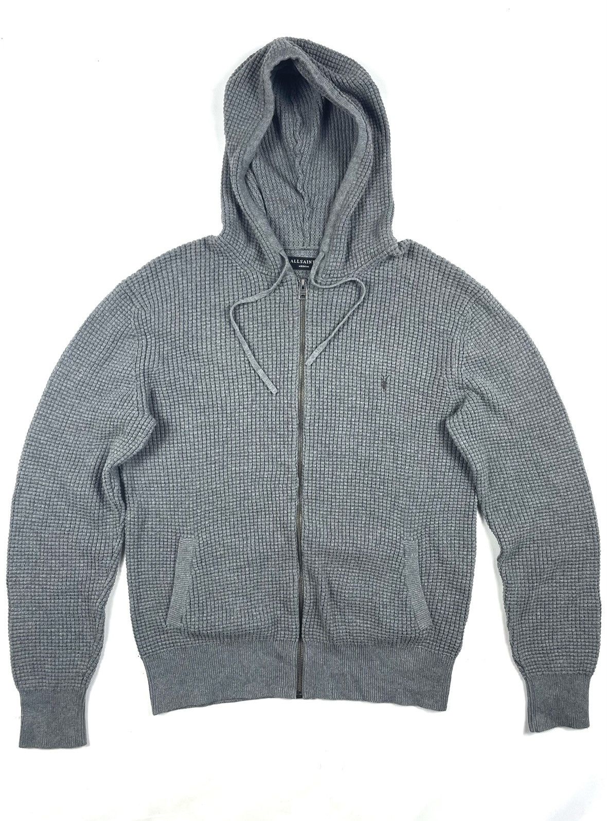 Allsaints All Saints Grey Zip Hoodie Y2K Style Size: M - L Size US L / EU 52-54 / 3 - 1 Thumbnail