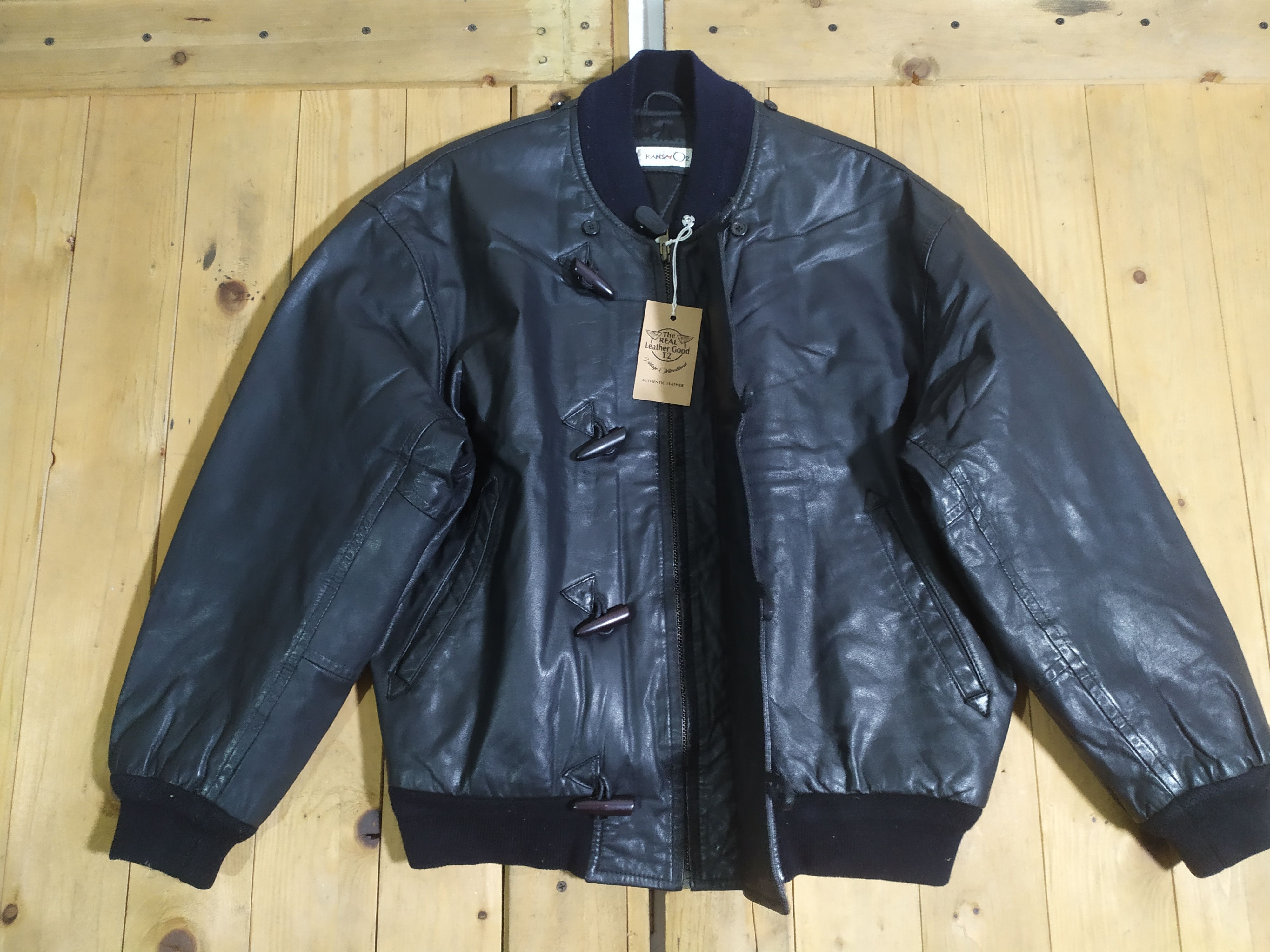 Designer × Kansai Yamamoto KANSAI 02 YAMAMOTO COMPANY IMPACT LEATHER BOMBER JACKET Size US M / EU 48-50 / 2 - 19 Thumbnail