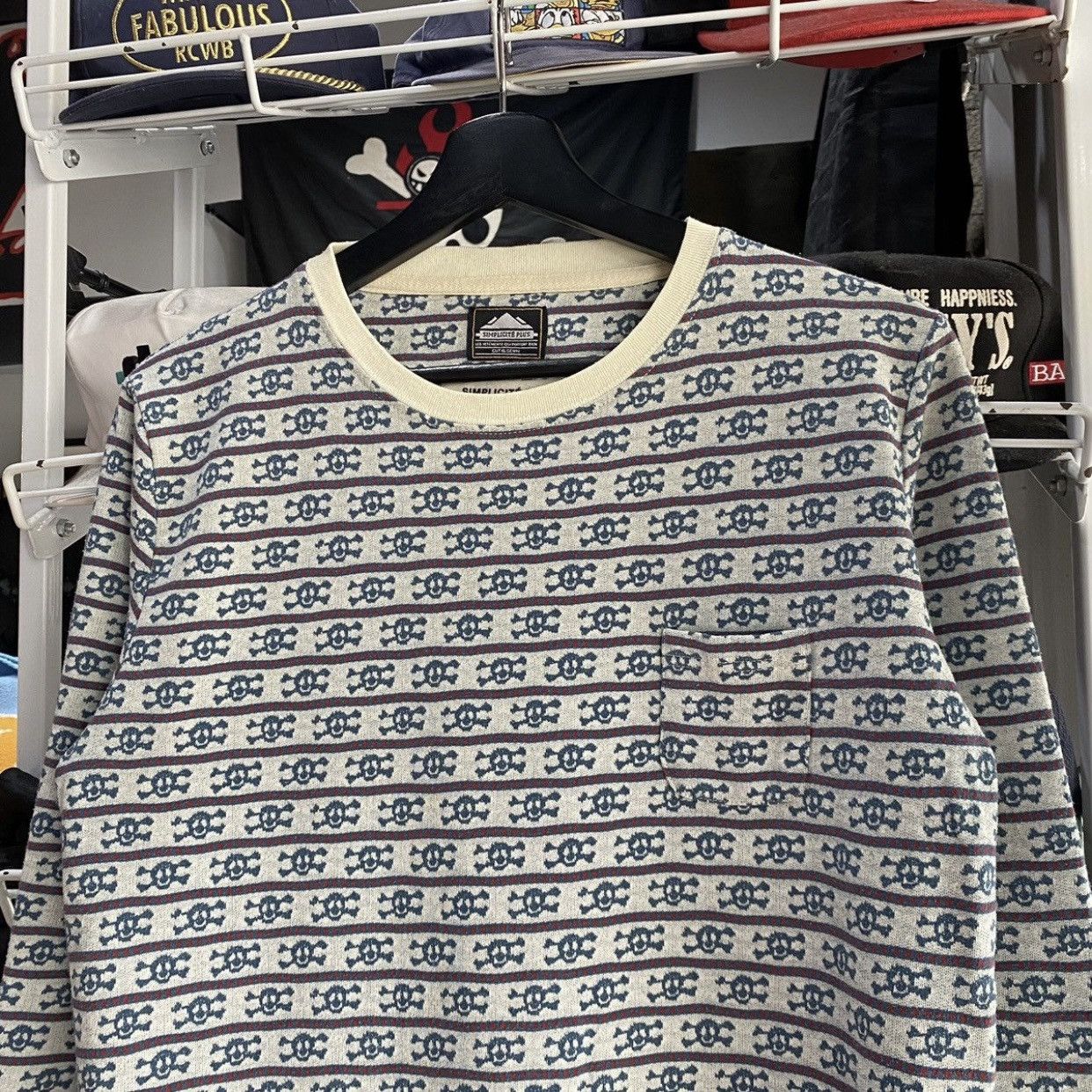 Japanese Brand Vintage Simplicité Plus Japanese Jacquard Pattern Knit Shirt Size US S / EU 44-46 / 1 - 3 Thumbnail