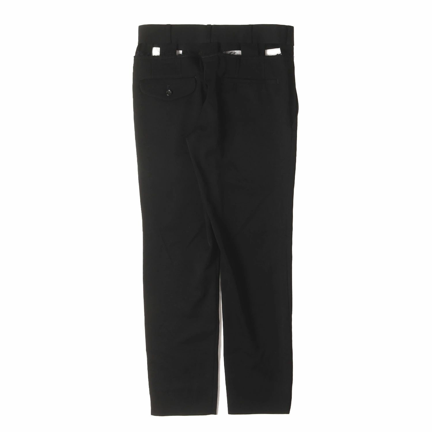 Comme des Garcons Homme Plus Pants Waist Cutout Wool Slacks Size US 30 / EU 46 - 2 Thumbnail