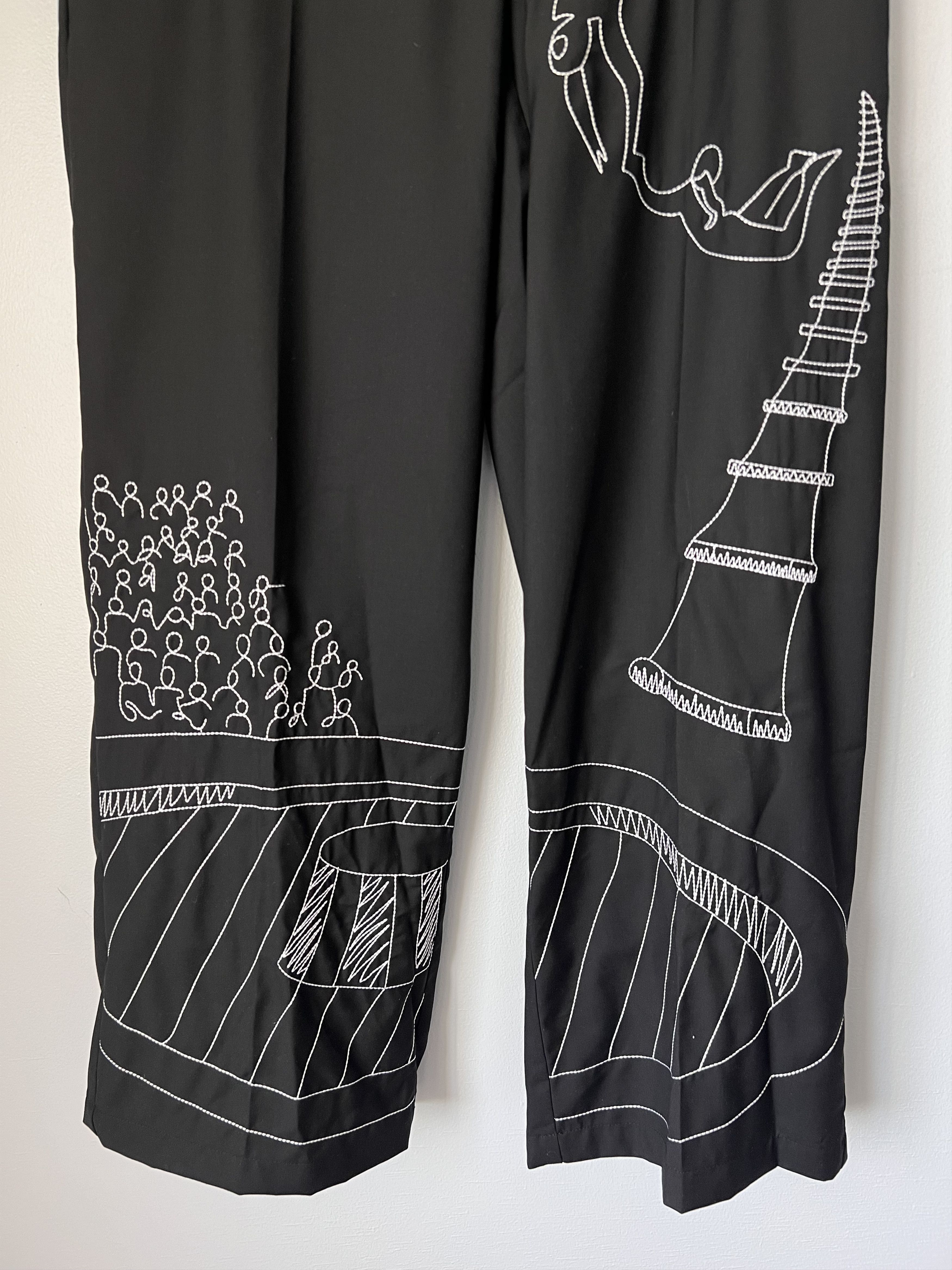 KidSuper Kidsuper Studios Circus Sketch Baggy Pants in Black Size US 31 - 3 Thumbnail