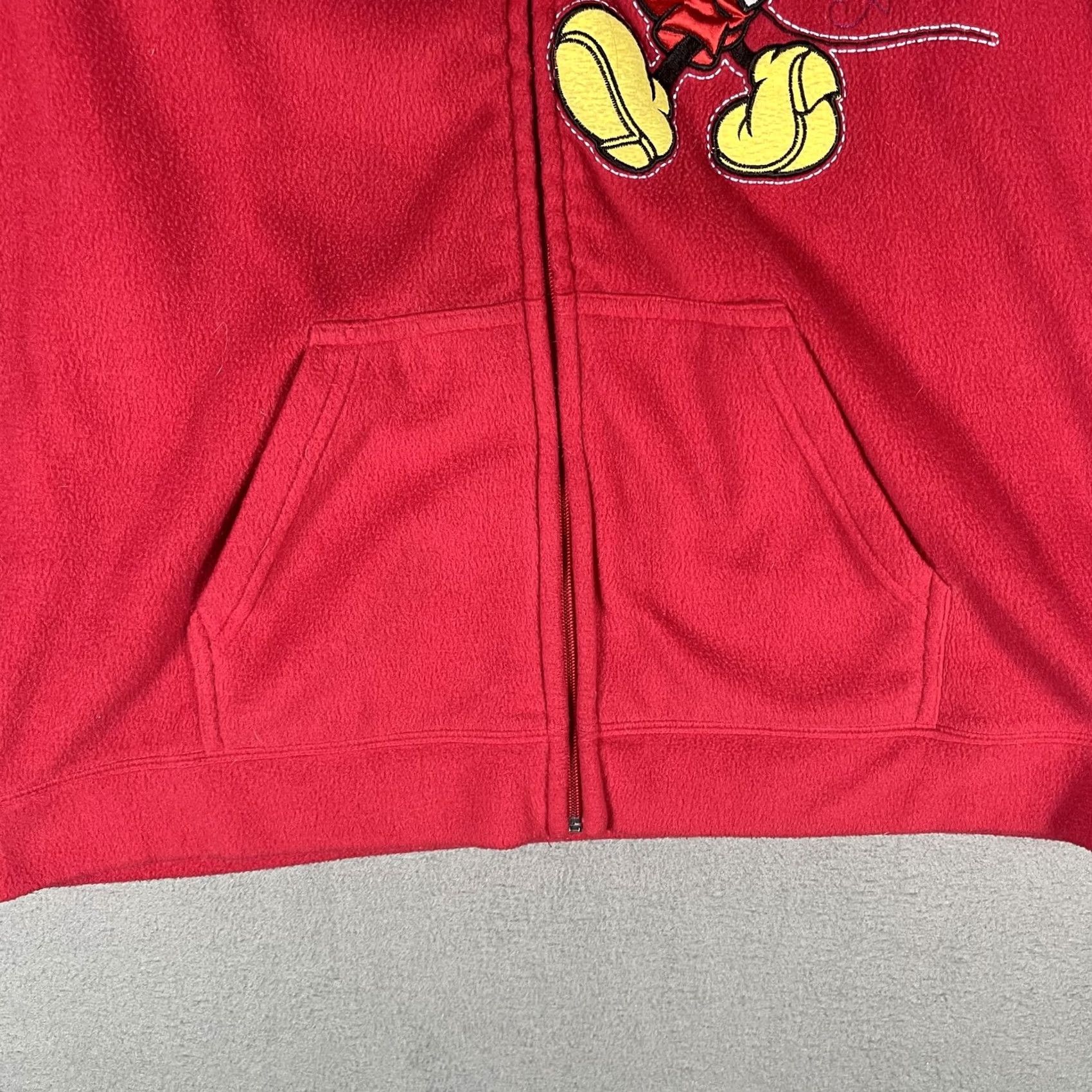 Disney Disney Hoodie Womens Large Mickey Mouse Full Zip Sweatshirt Fleece Embroidered Size L / US 10 / IT 46 - 4 Thumbnail
