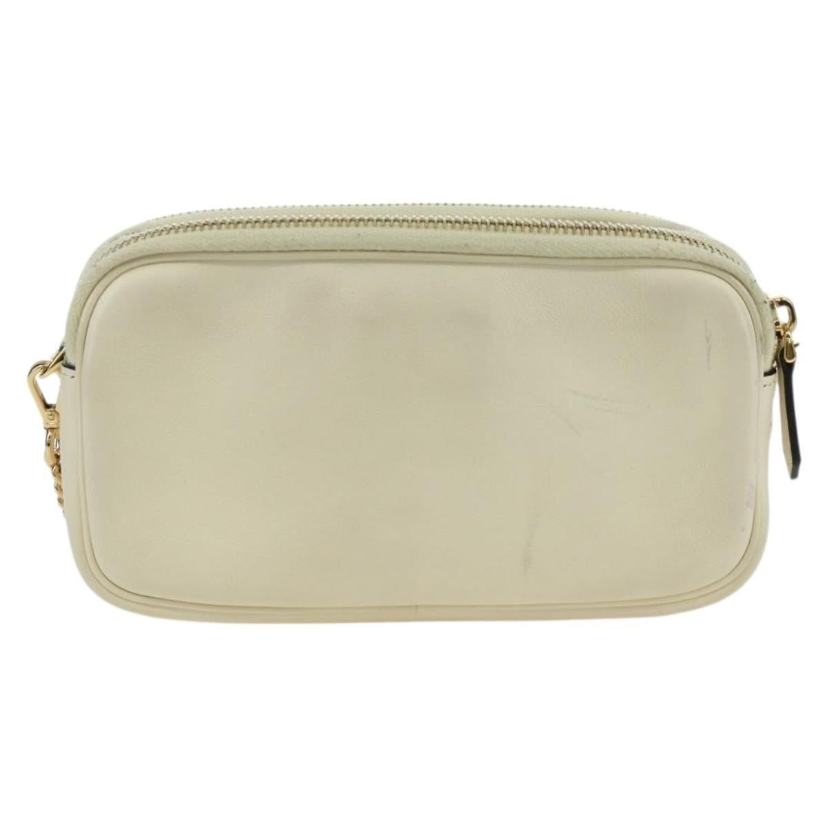 Fendi Fendi Leather Easy Baguette Chain Shoulder Bag Ivory Size ONE SIZE - 5 Thumbnail