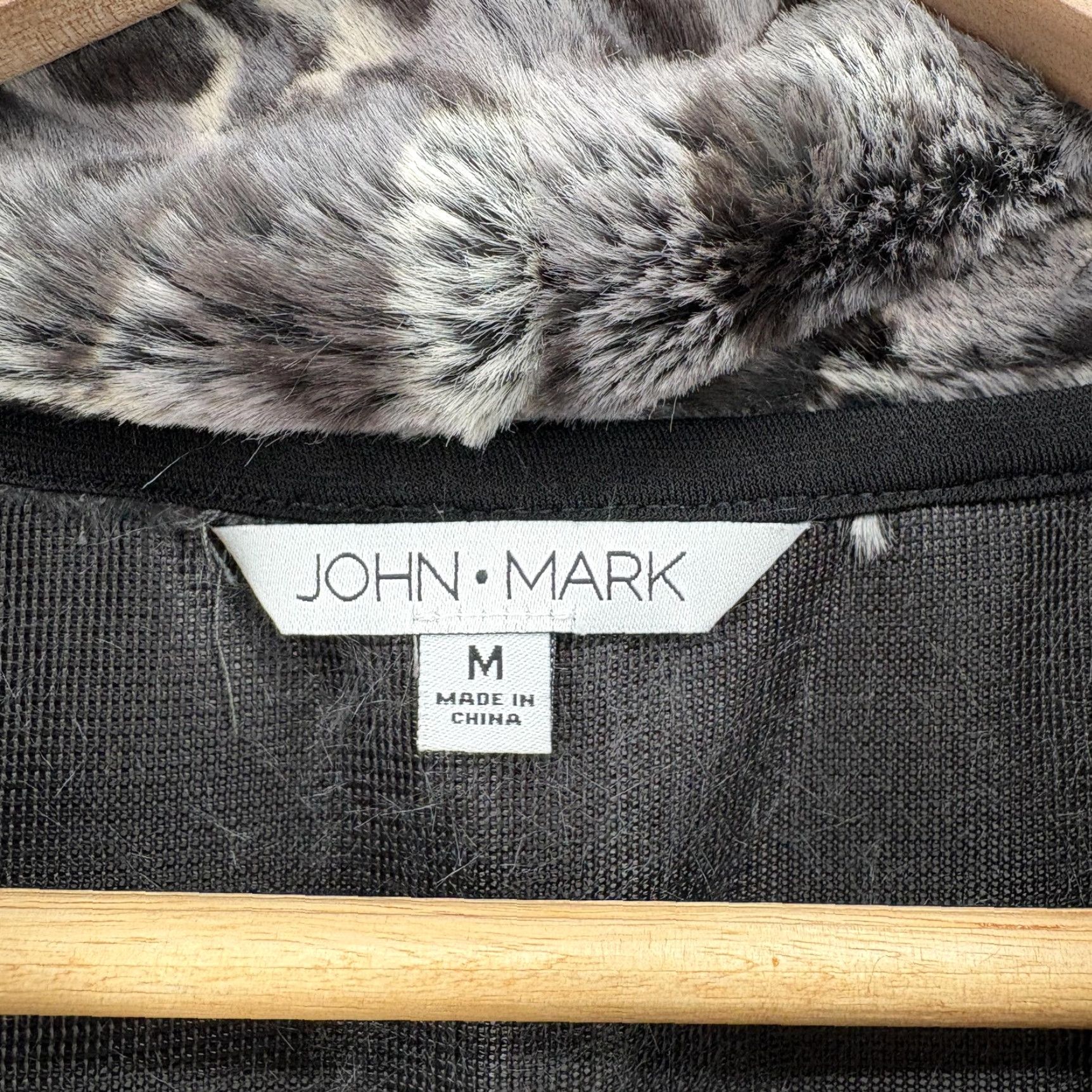 Vintage VINTAGE John Mark Sweater Womens Medium Gray Faux Fur Leopard Cowl Neck Collared Soft Size M / US 6-8 / IT 42-44 - 3 Thumbnail
