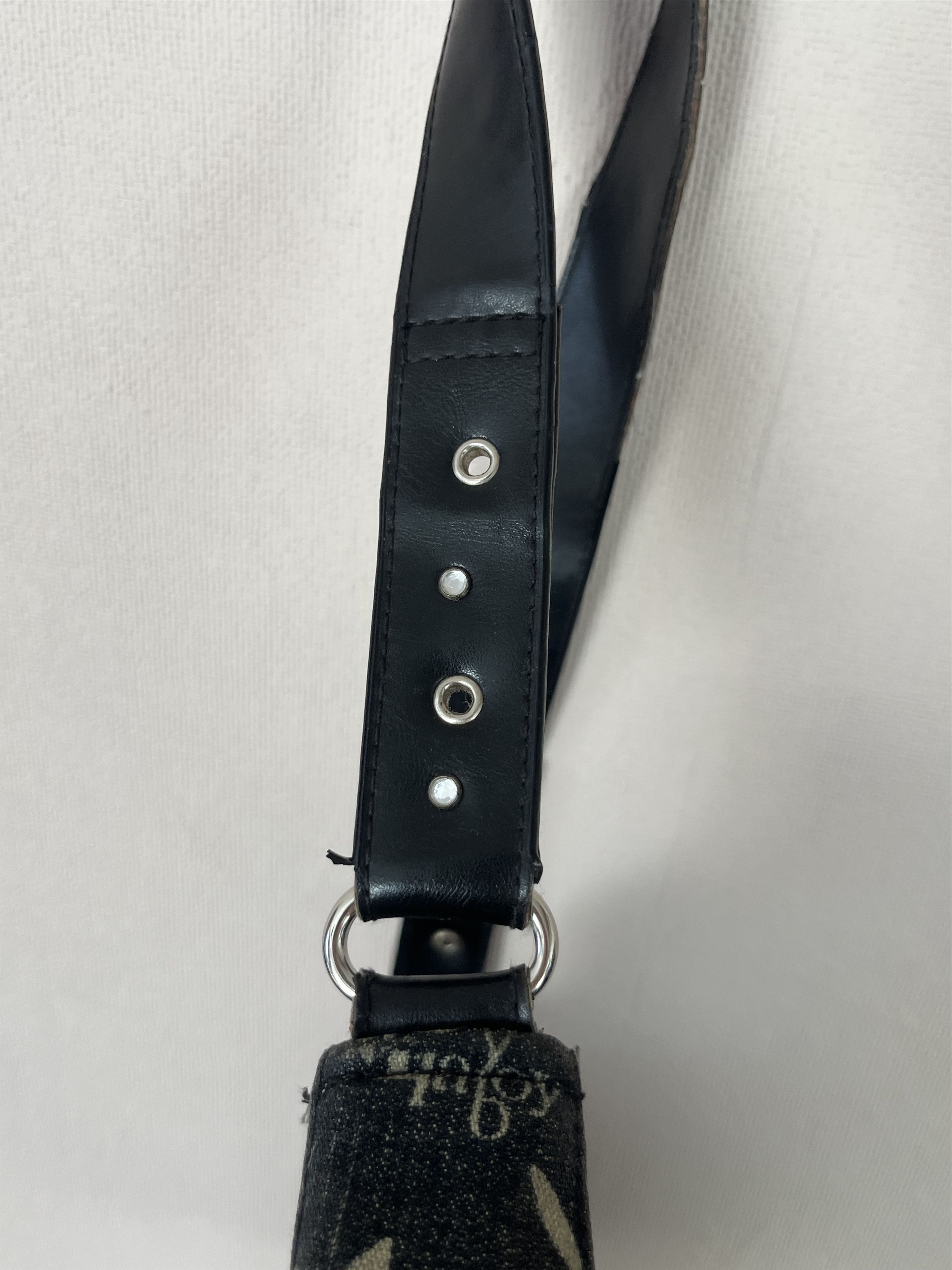 Playboy Playboy Y2K Monogram Shoulder Bag Black Studded Baguette Size ONE SIZE - 11 Thumbnail