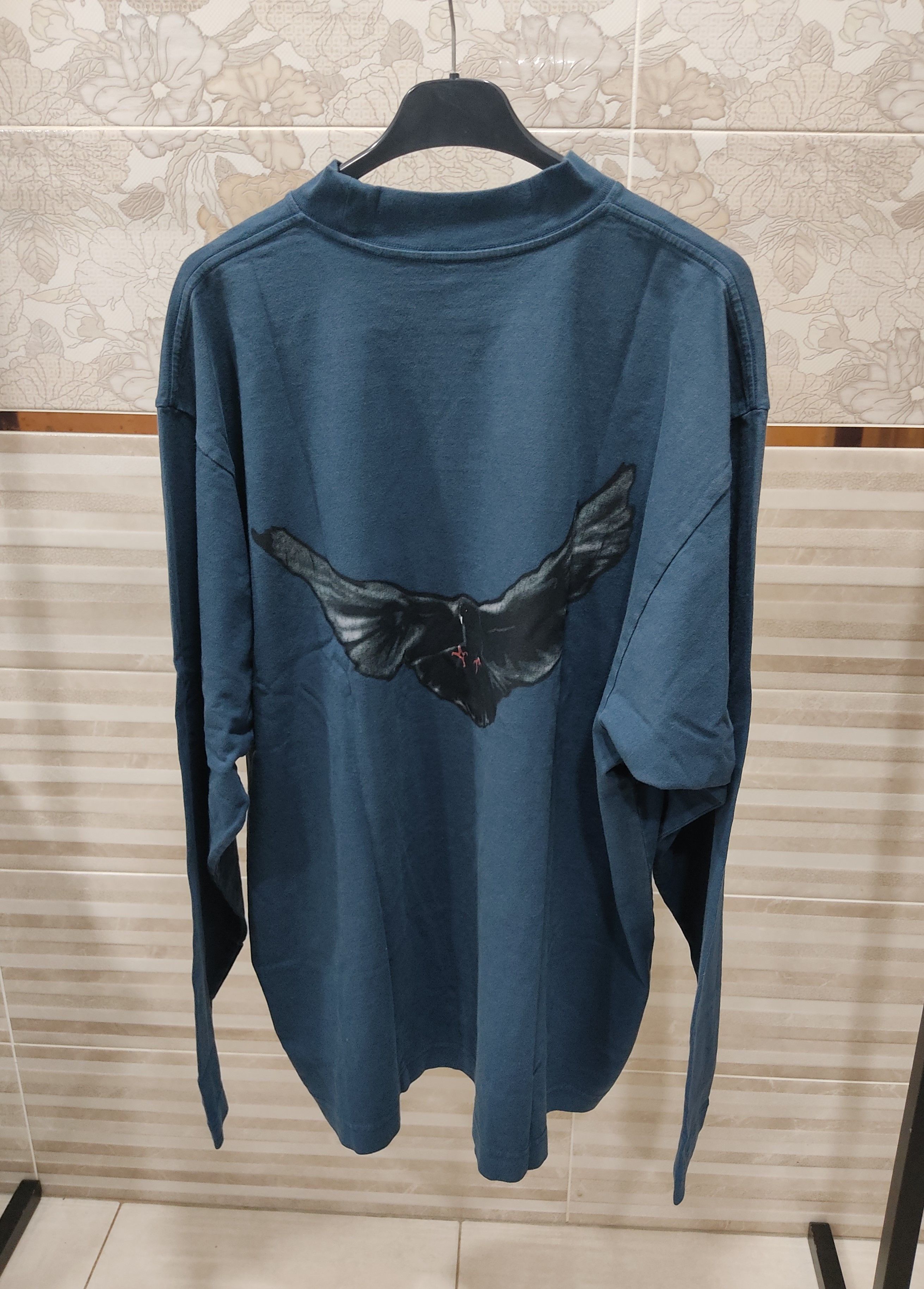 image of Yeezy Yzy Gap Balenciaga Dove Dark Blue Long Sleeve, Men's (Size Medium)