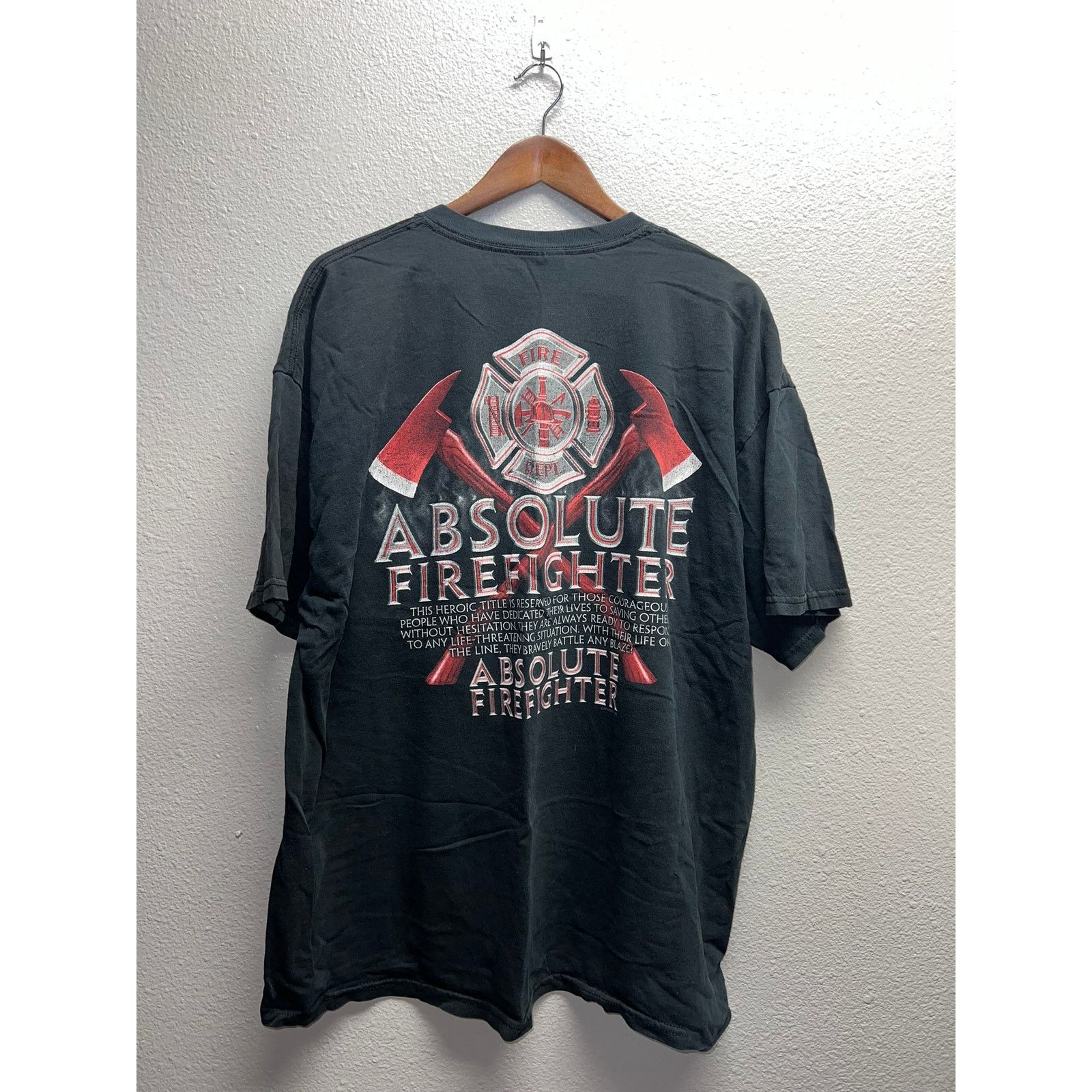 Gildan Vintage Absolute Firefighter Shirt Fire Fighter Tee 2XL Size US XXL / EU 58 / 5 - 5 Thumbnail