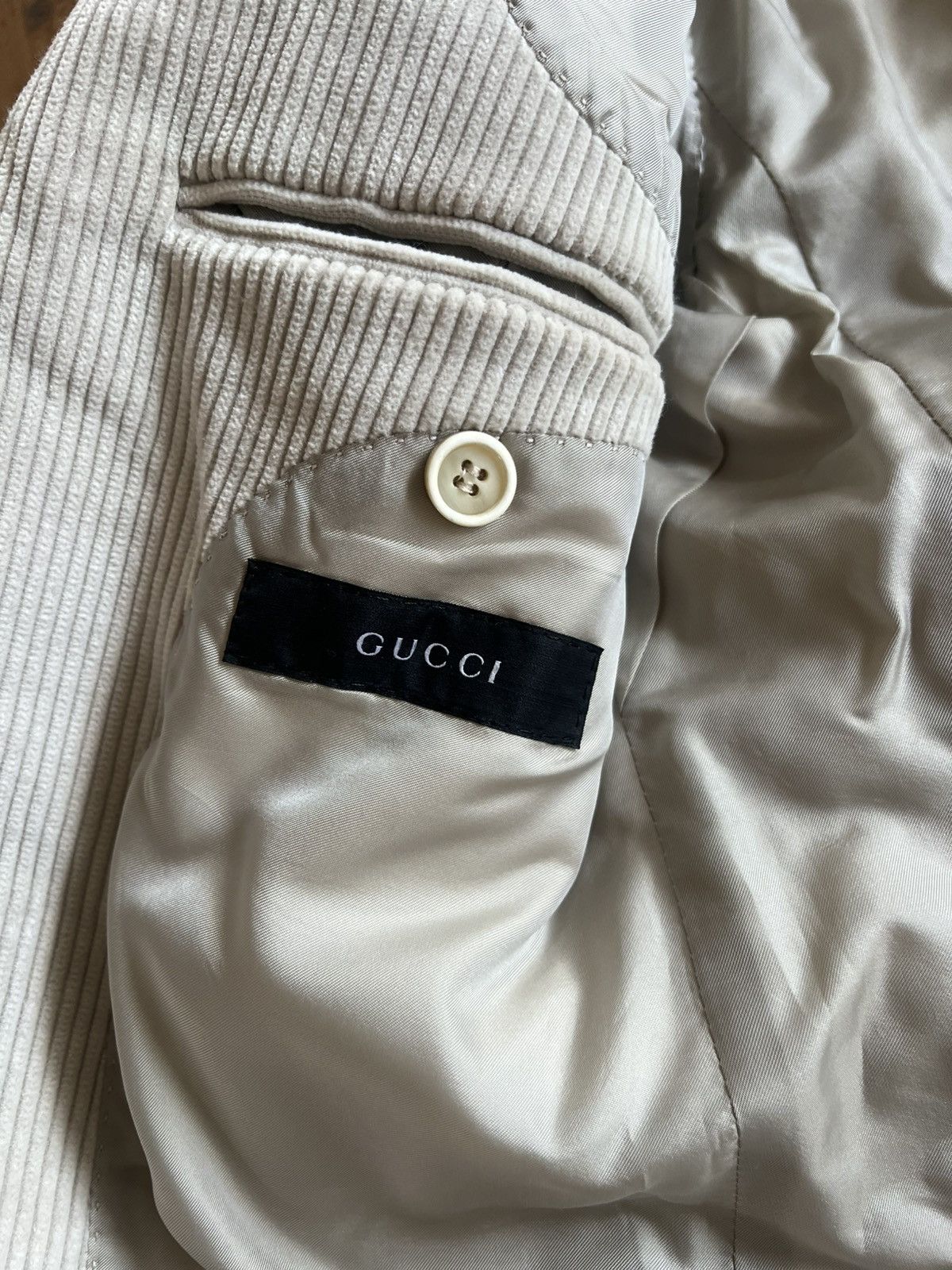 Gucci 90s Corduroy Blazer Size 46R - 3 Thumbnail