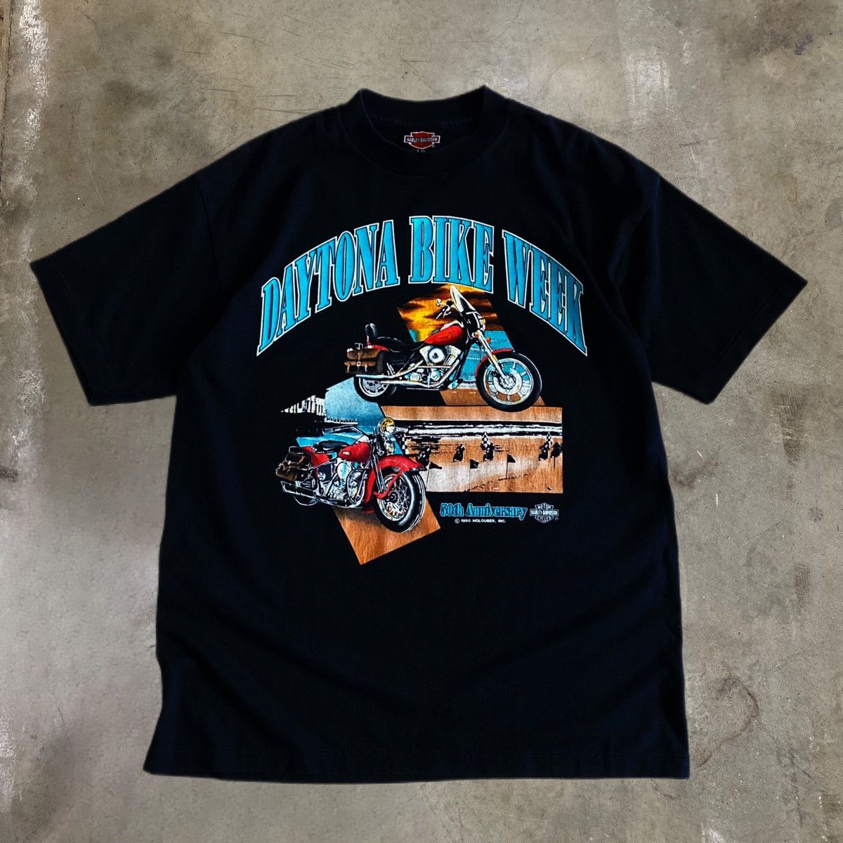 Harley Davidson VINTAGE 1990 HARLEY DAVIDSON TEE Size US L / EU 52-54 / 3 - 1 Thumbnail