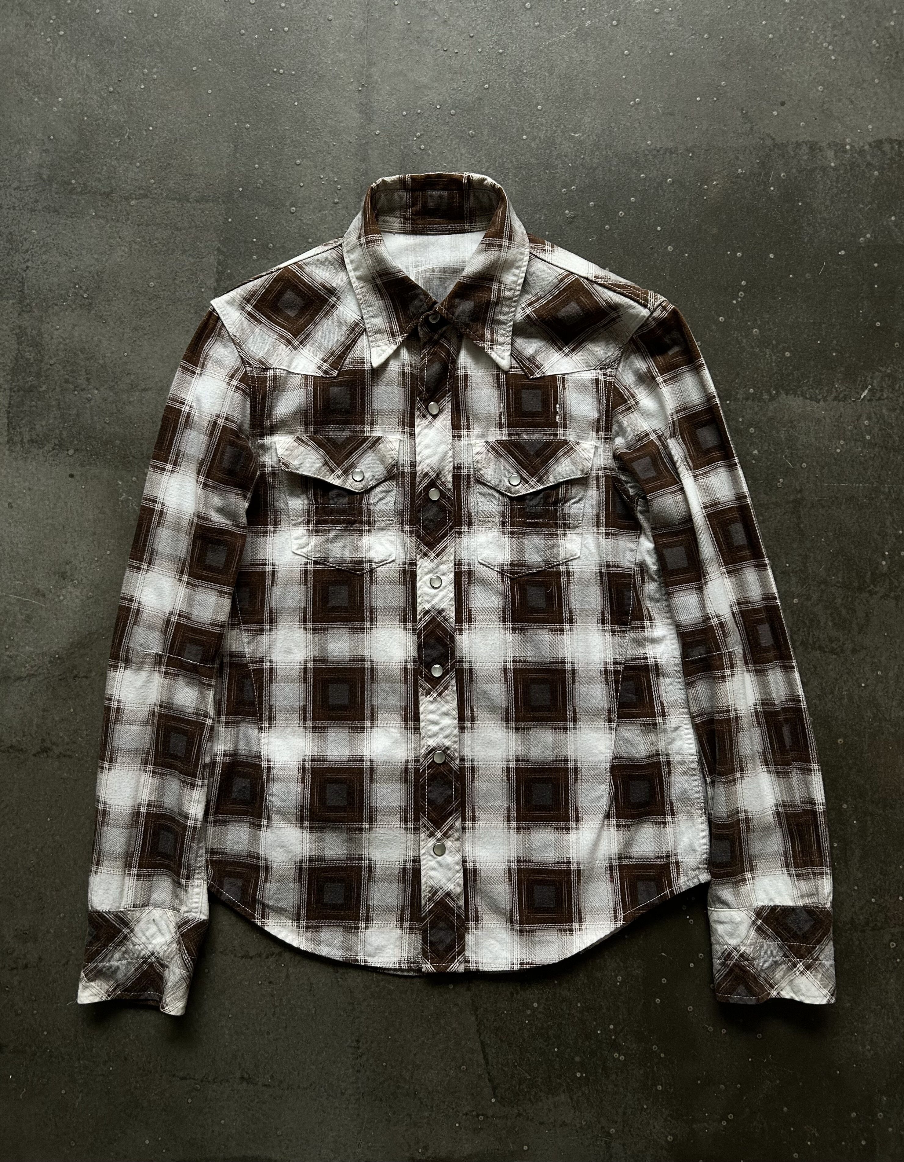 Number (N)ine Checkered Pattern Flannel Shirt Size US M / EU 48-50 / 2 - 1 Thumbnail