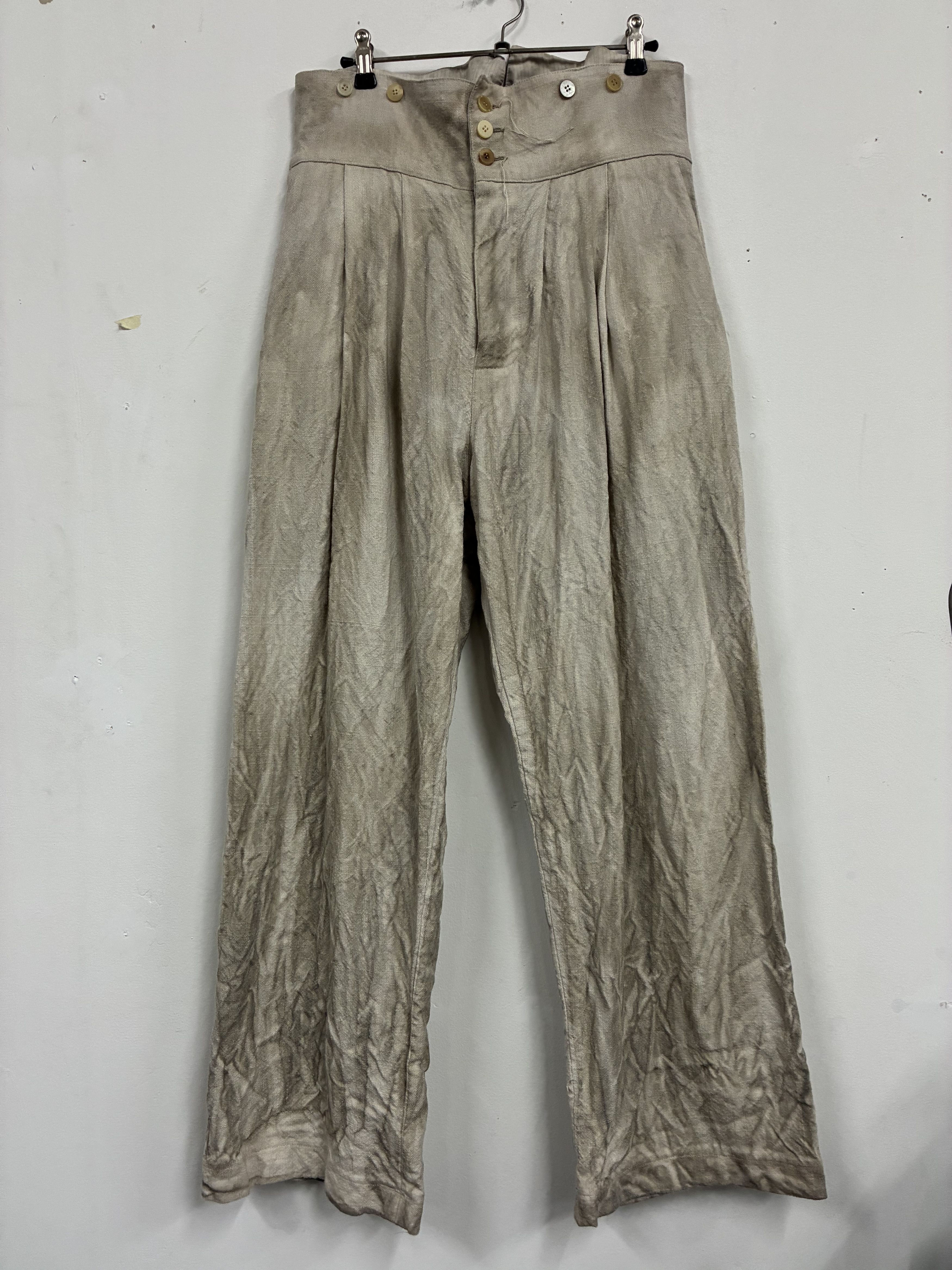 Mavranyma MAVRANYMA - hand dyed wool linen pants Size US 30 / EU 46 - 1 Thumbnail
