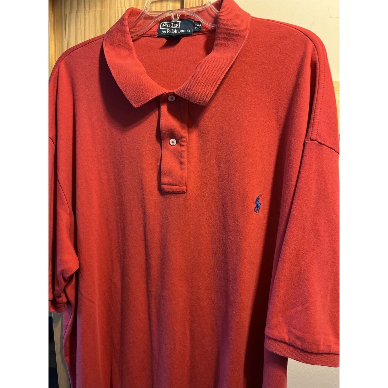Polo Ralph Lauren Polo Ralph Lauren Men XXLT Red 1/4 Button Cotton Polo Shirt Size US XXL / EU 58 / 5 - 6 Thumbnail