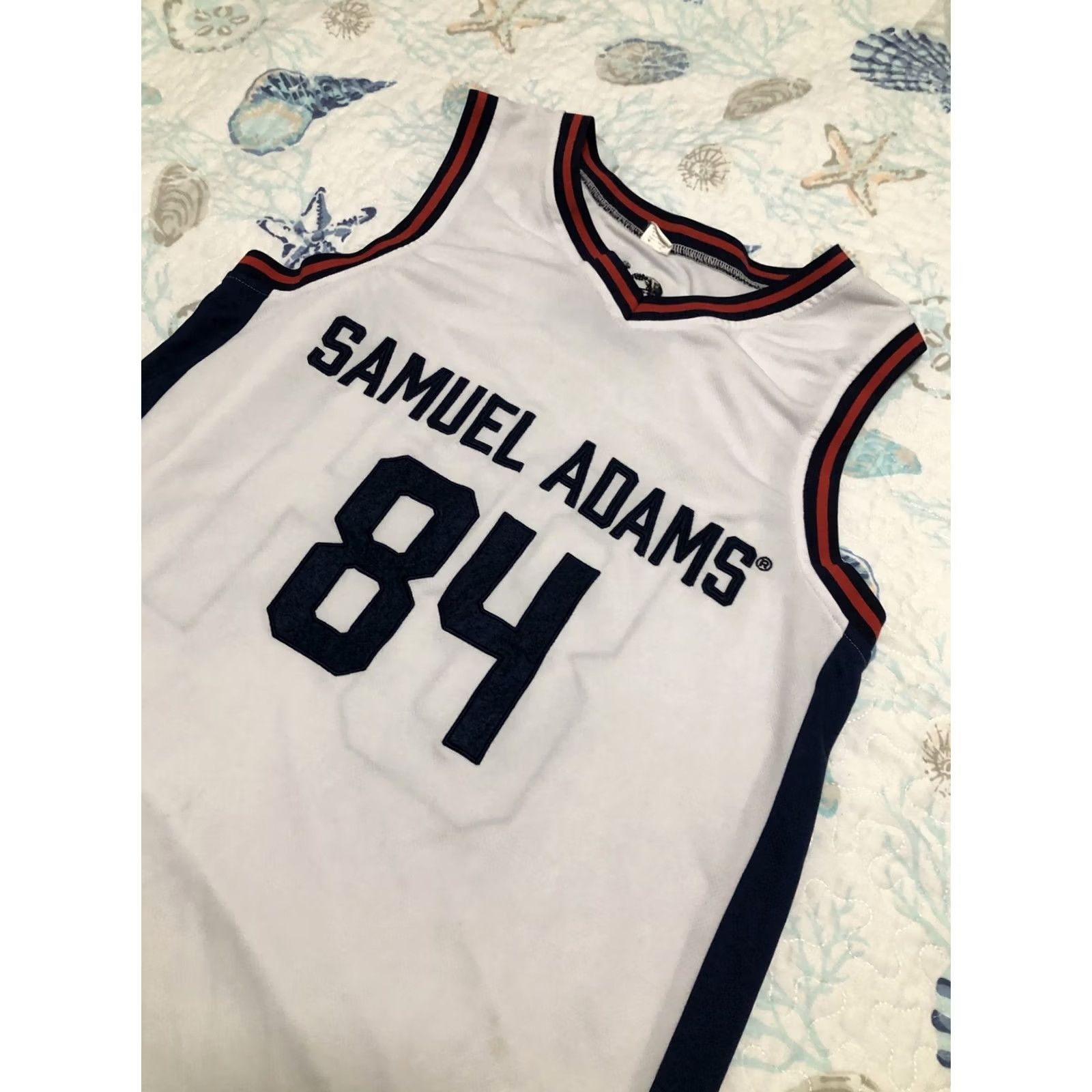 Vintage VINTAGE Samuel Adams Polyester Jersey..SIZE XL Stitched Jersey Sleeveless White Men XL Sports Size US XL / EU 56 / 4 - 2 Thumbnail
