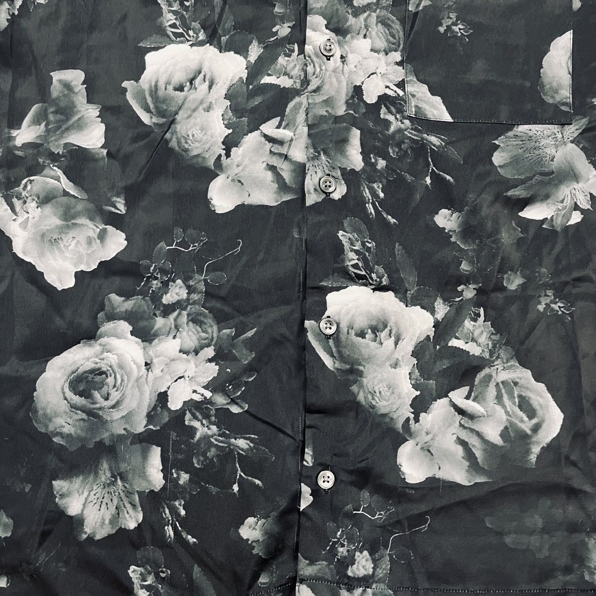 Shellac 2000s Studious - Romantic Black Flower Shirt Size US M / EU 48-50 / 2 - 4 Thumbnail