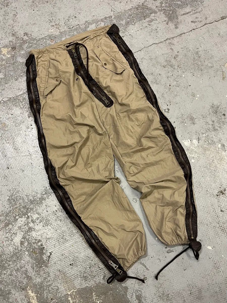 Designer × Dsquared2 × Vintage 2000s Dsquared2 Full Zip Cargo Beige Pants Size US 31 - 5 Thumbnail