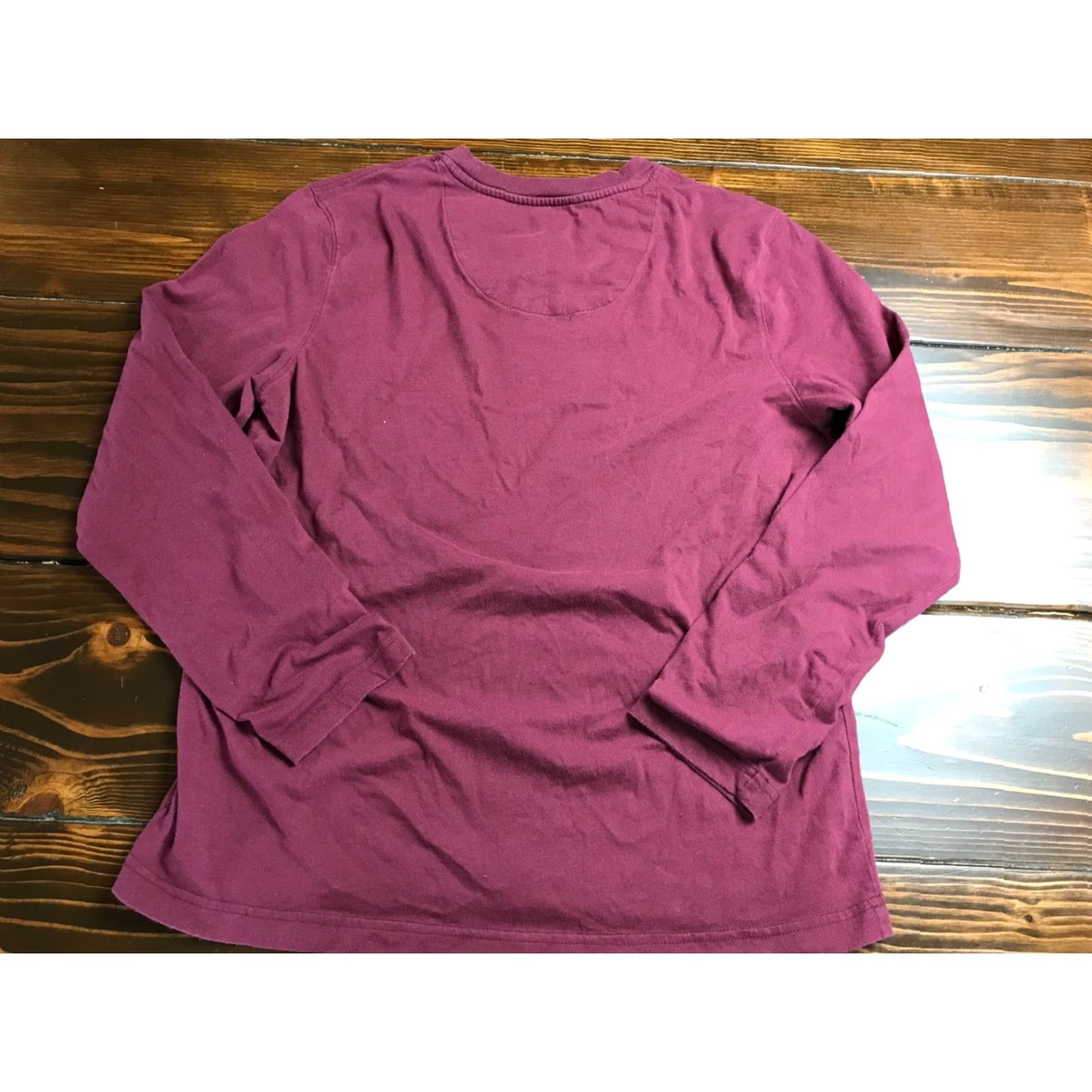 Vintage Sonoma Shirt Men’s Size Medium Long Sleeve Sleepwear Red Maroon Cotton Blend Crew Neck Pajama Top Vintage: No Size US M / EU 48-50 / 2 - 2 Thumbnail
