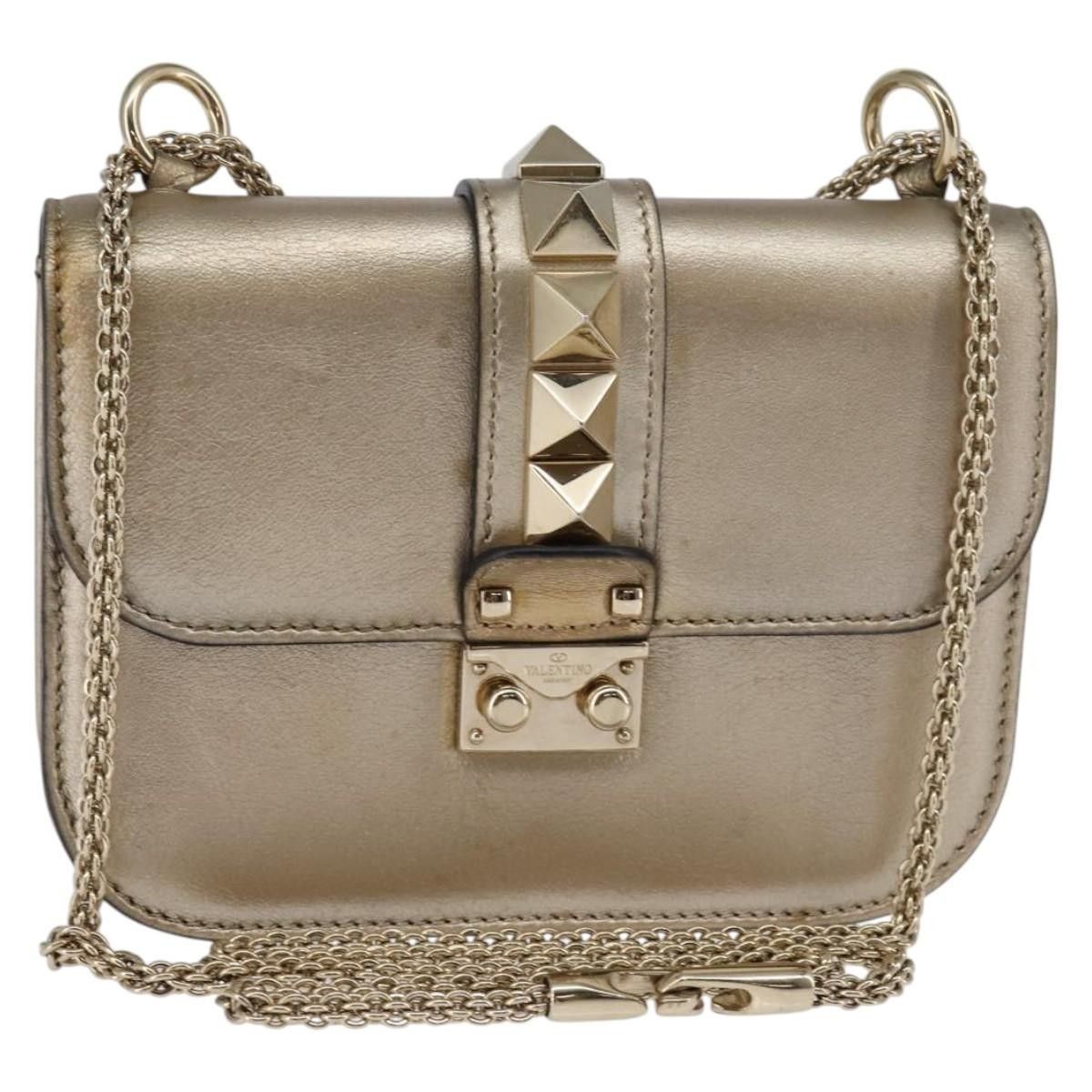 Valentino Valentino Garavani Glam Lock Shoulder Bag Leather Size ONE SIZE - 1 Thumbnail