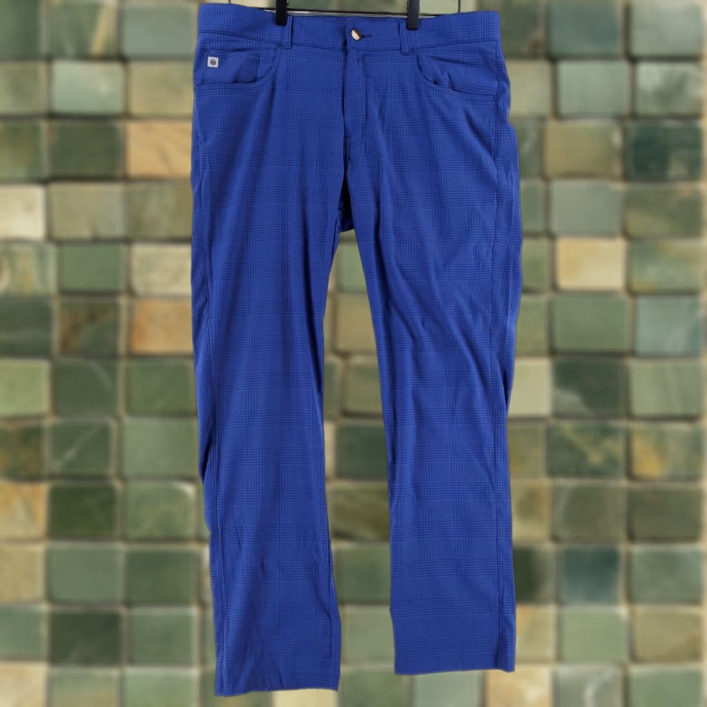 Peter Millar VINTAGE Peter Millar Performance Plaid Golf Pants Blue Mens 36 x 29 Inseam 29 Chino Shirt? Size US 36 / EU 52 - 1 Thumbnail