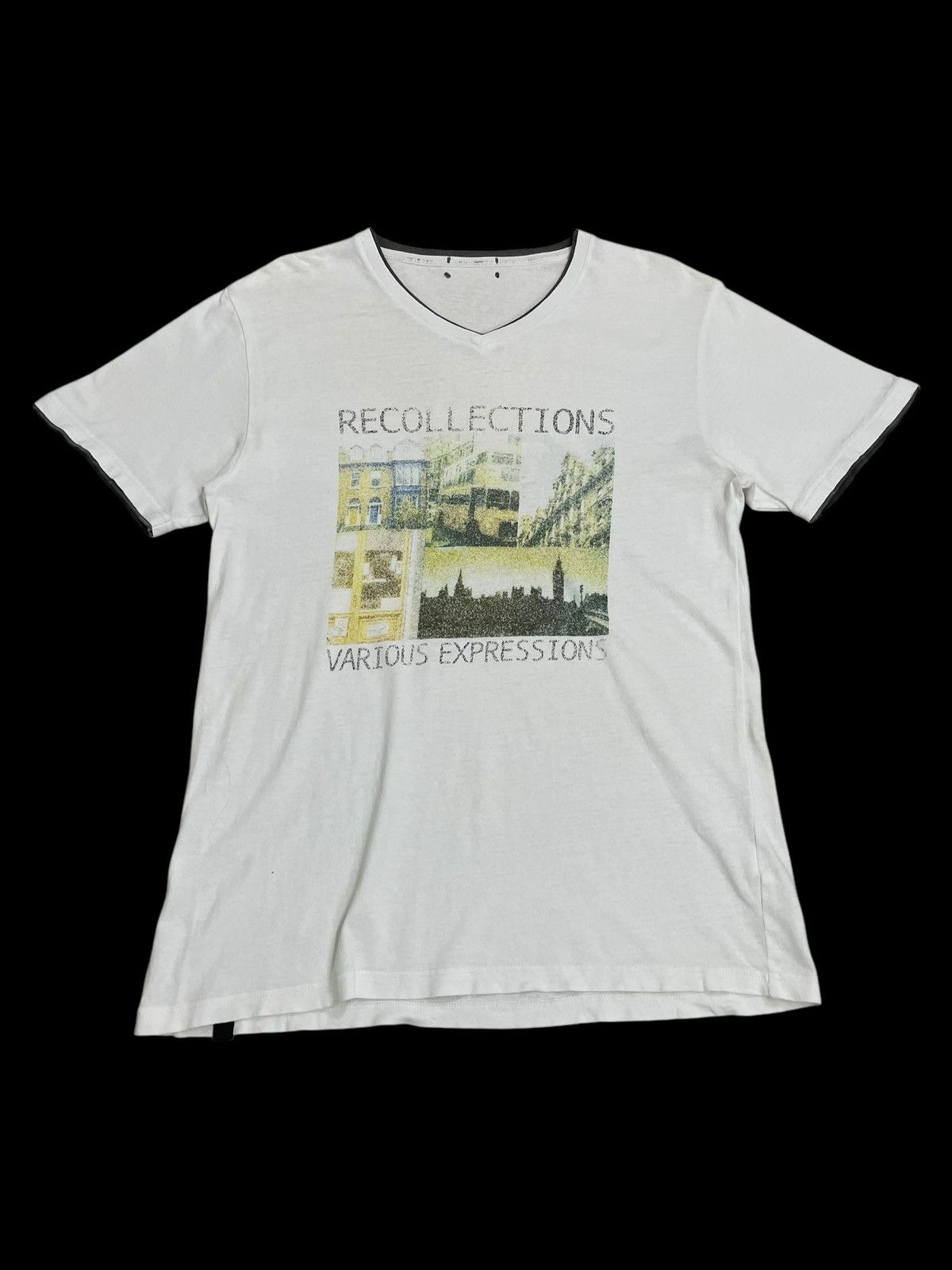 Japanese Brand V Neck Recollections Art Graphic Photo Frame Size US M / EU 48-50 / 2 - 1 Thumbnail