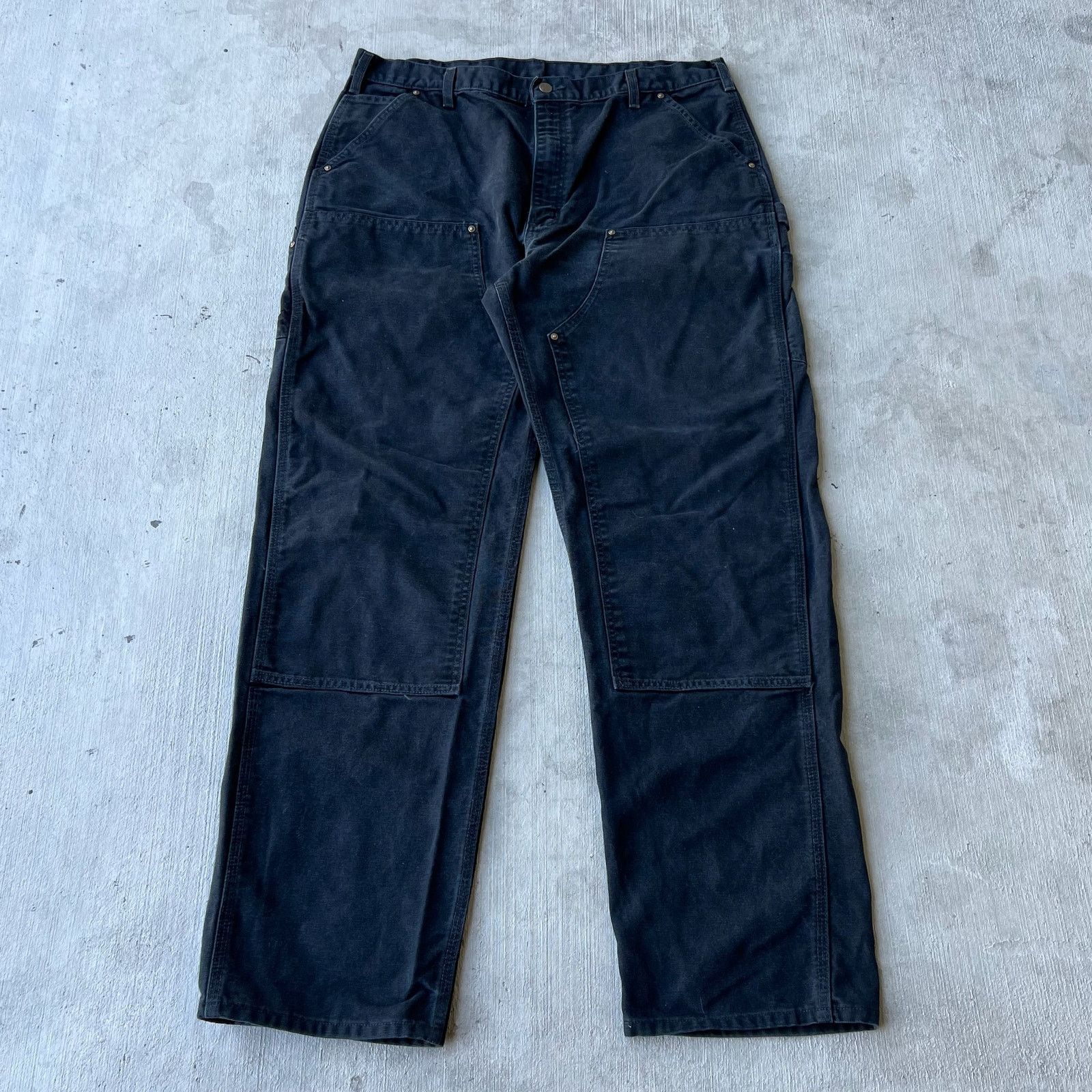 Carhartt × Vintage Carhartt black double knee work wear carpenter pants Size US 39 - 1 Thumbnail