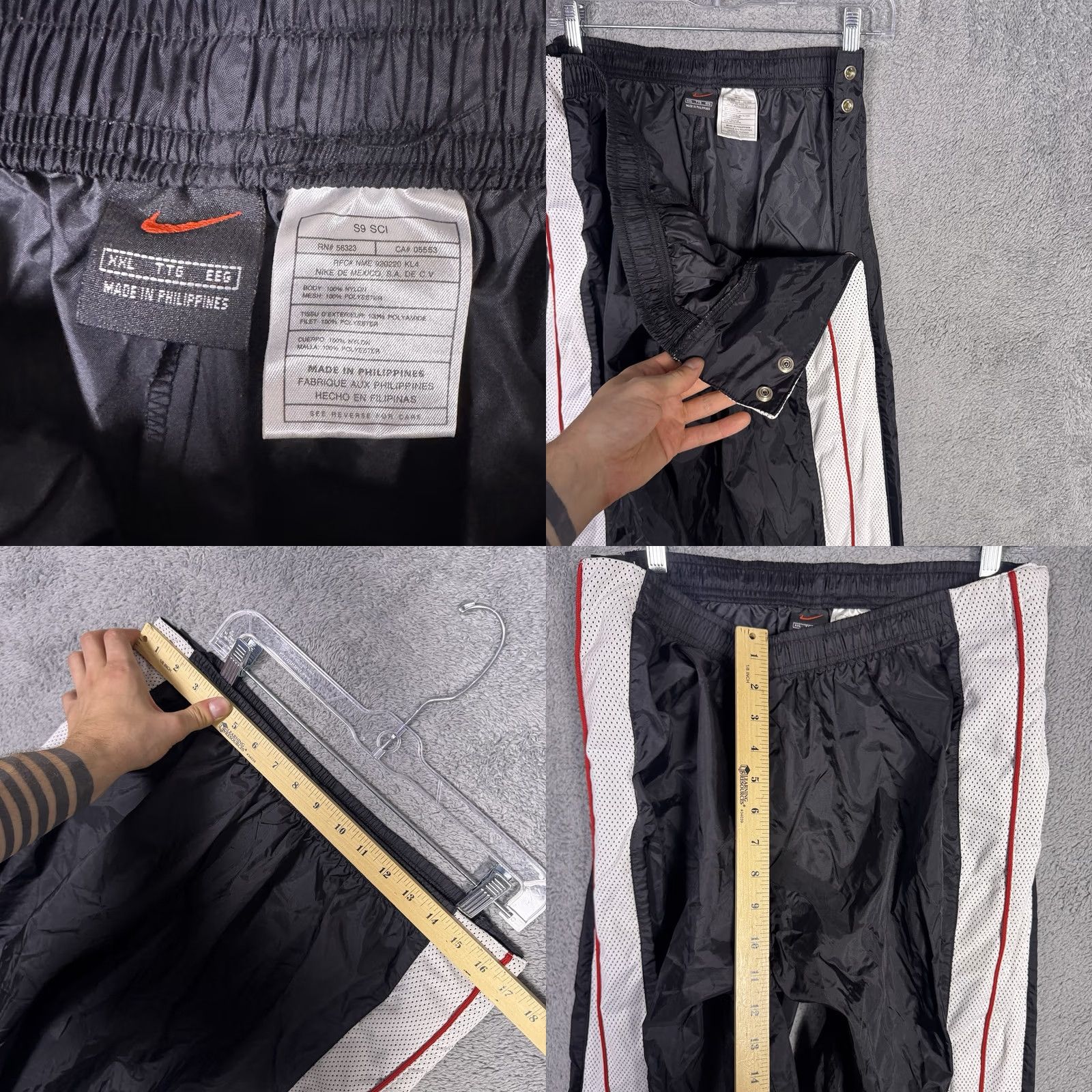 Nike VINTAGE Nike Track Pants Mens 2XL XXL Tearaway Sweatpant Baggy 90s Warmup Size US 39 - 8 Thumbnail