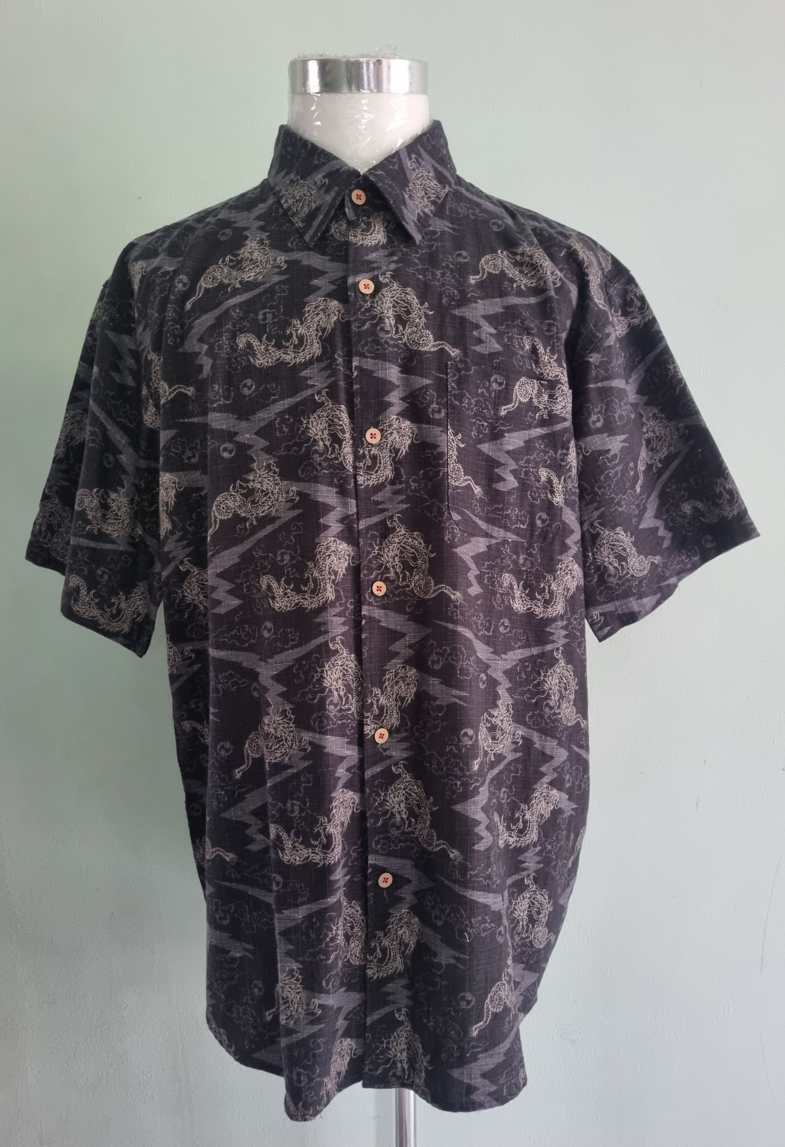 Vintage Vintage Dragon Hawaiian Shirt Size US XXL / EU 58 / 5 - 1 Thumbnail