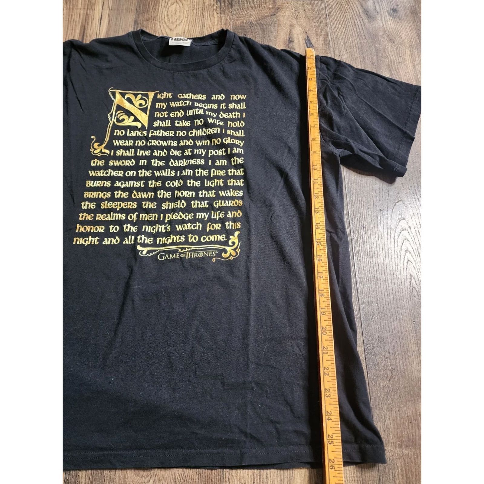Swatch HBO Mens XL Game of Thrones Nights Watch T Shirt Size US XL / EU 56 / 4 - 2 Thumbnail