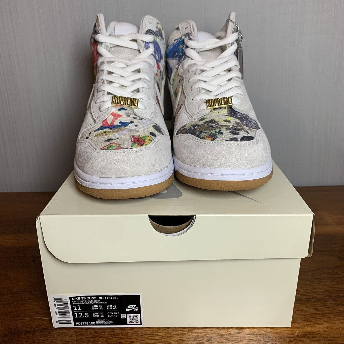 Nike × Supreme Supreme Nike SB Dunk High Rammellzee Size US 11 / EU 44 - 4 Thumbnail
