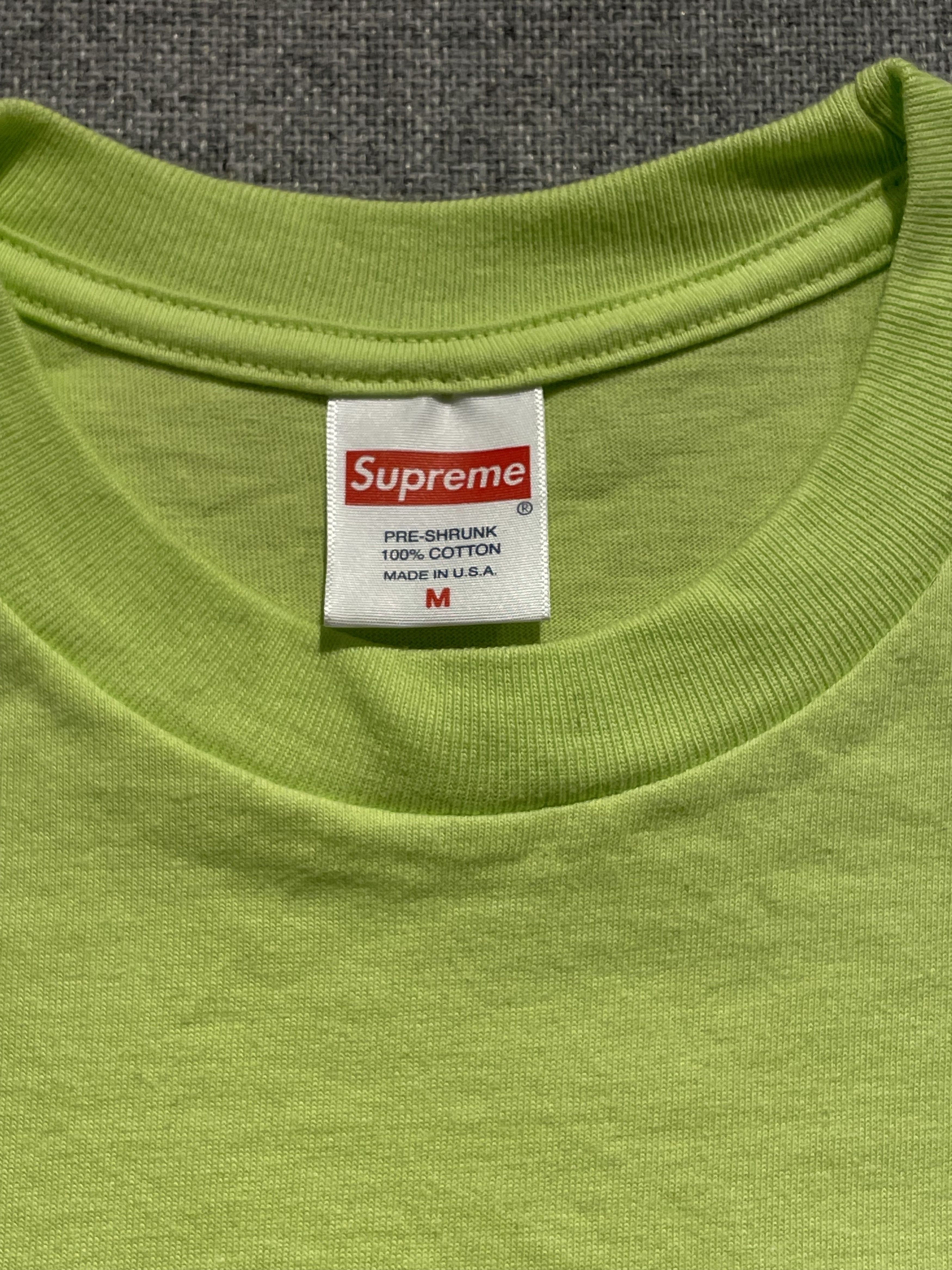 Supreme Lime Green Supreme Basic Longsleeve tee Size US M / EU 48-50 / 2 - 2 Thumbnail