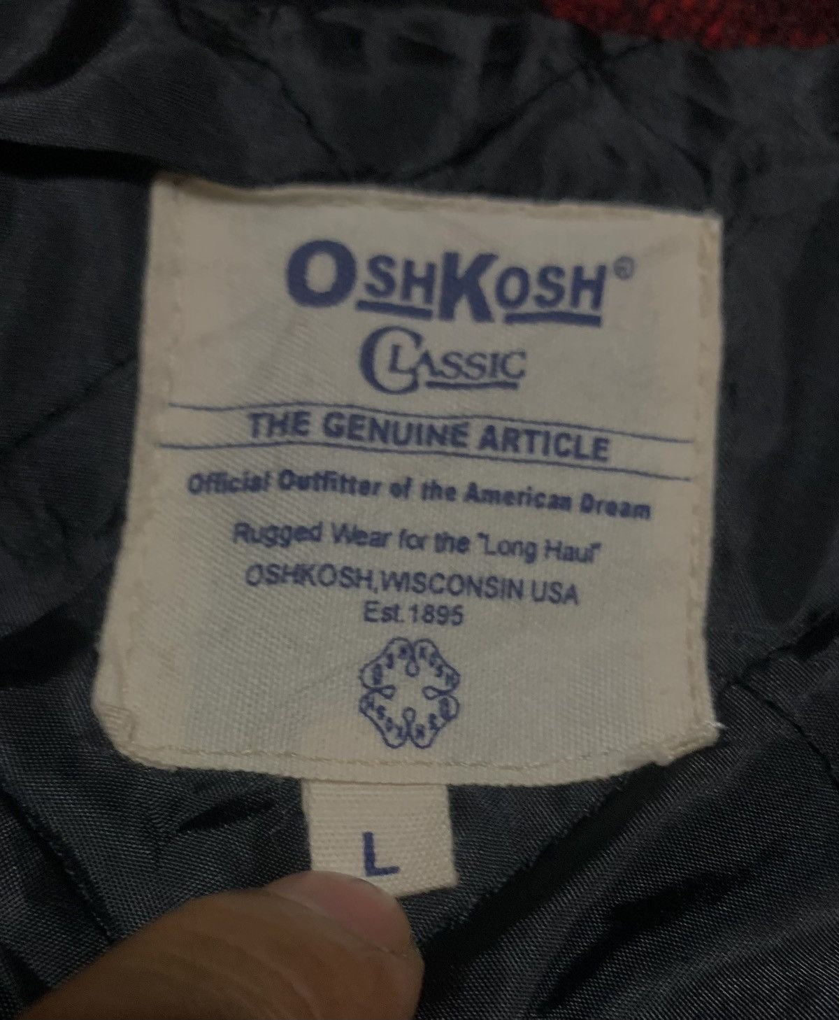 Oshkosh Vintage 90s Oshkosh Shadow Plaid Wool Flannel Shirt Jacket Size US L / EU 52-54 / 3 - 6 Thumbnail