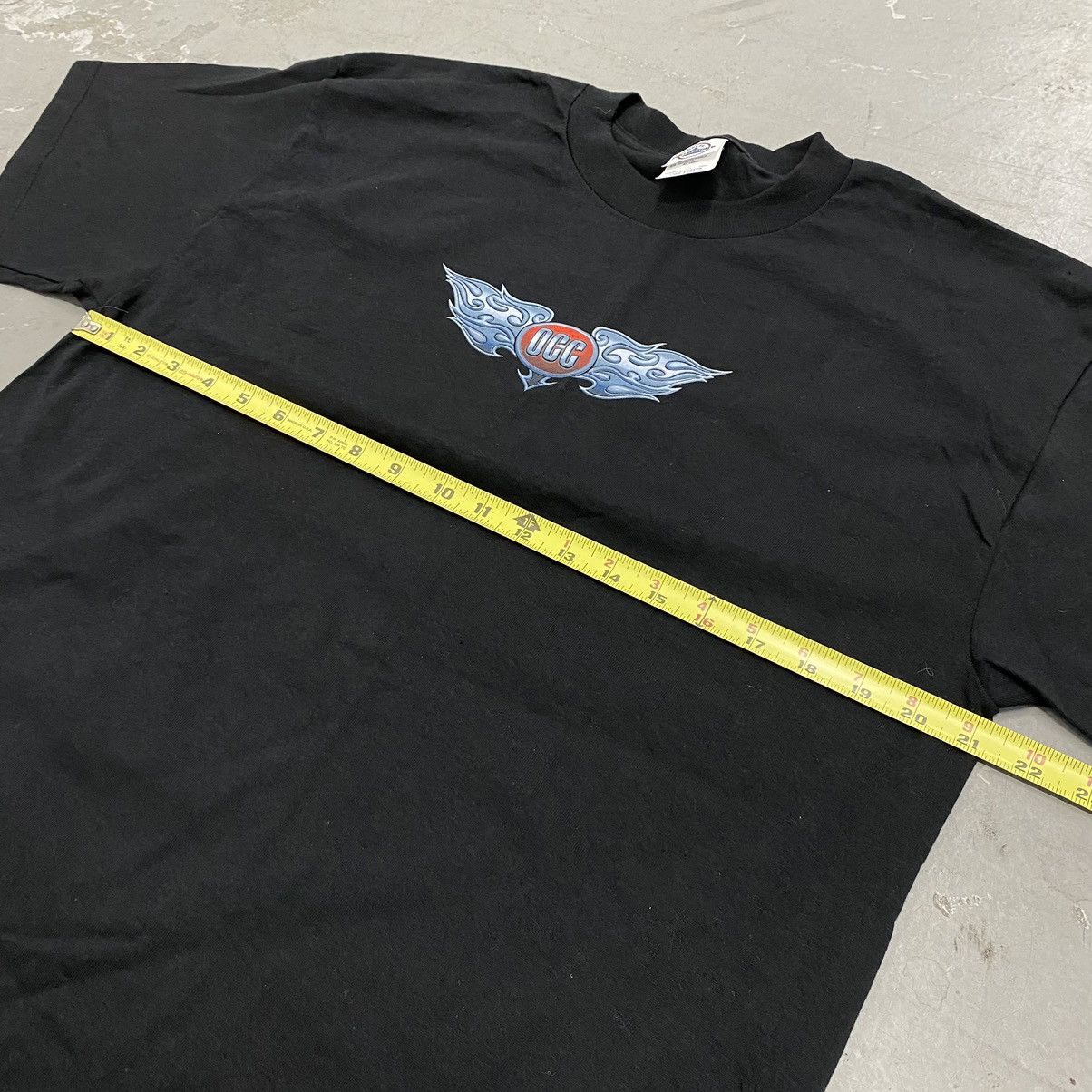Harley Davidson × Japanese Brand × Vintage Vtg Y2K Orange County Choppers Gothic Buker Flame Tee Size US L / EU 52-54 / 3 - 3 Thumbnail