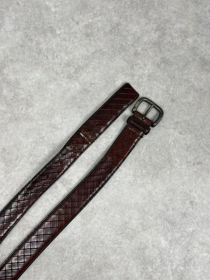 Bottega Veneta Bottega Veneta Brown Intrecciato Woven Leather Belt Size ONE SIZE - 4 Thumbnail