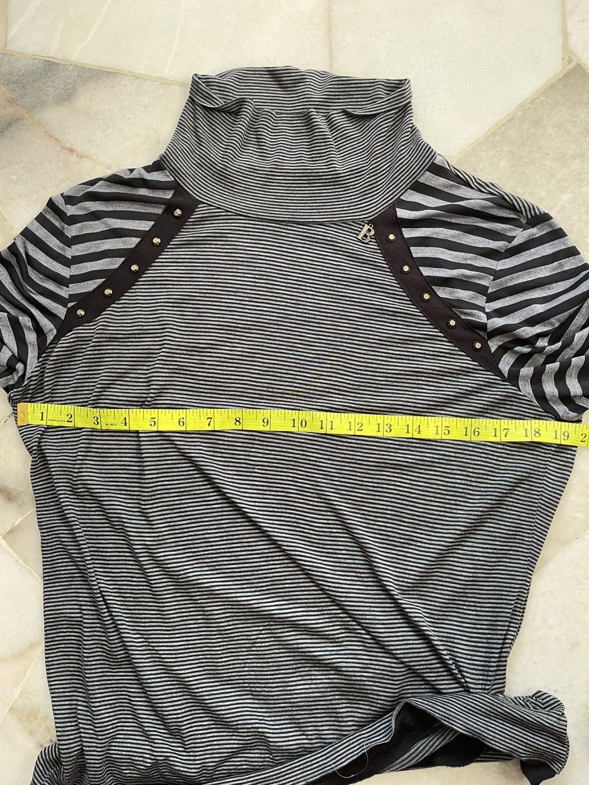 Balmain Balmain Paris Stripe B Pendant with Stud Long Sleeve #99 Size US M / EU 48-50 / 2 - 15 Thumbnail