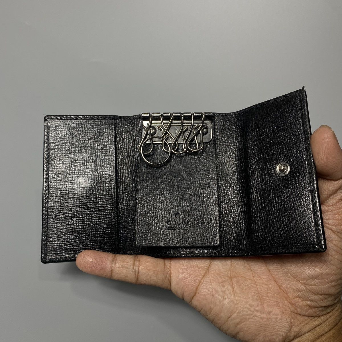 Gucci Black Leather Key Case Size ONE SIZE - 8 Thumbnail