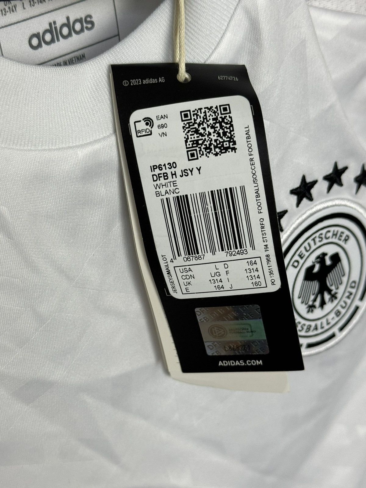 Adidas KIDS New Germany National Team 2024 Home Football Jersey Size US XS / EU 42 / 0 - 12 Thumbnail