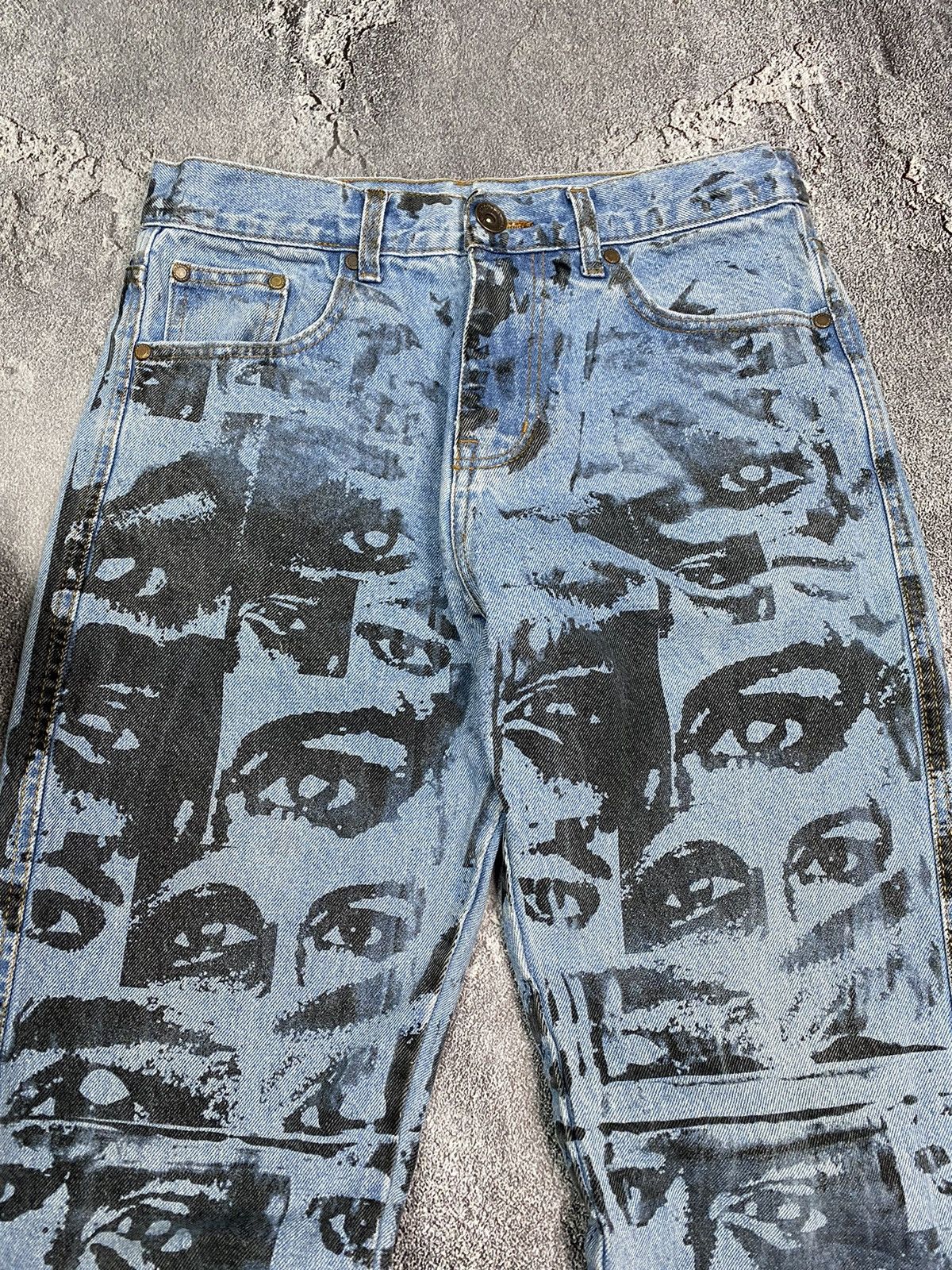 Other Avant-Garde print denim pants cool eyes Size US 30 / EU 46 - 5 Thumbnail