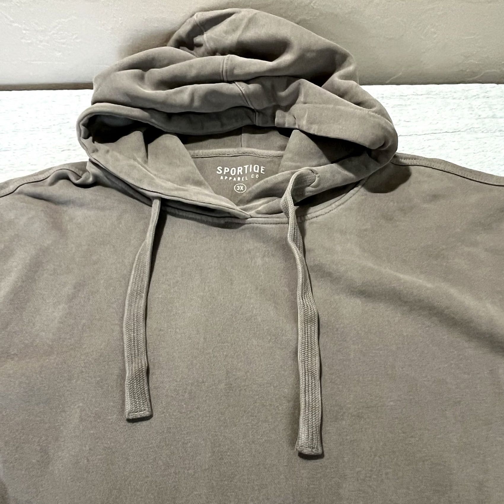 Vintage Sportiqe Hoodie Mens Gray 3XL Pullover Hooded Pockets Logo Soft Polyester Blend Fleece Sports Outdoor Shirt Size US XXL / EU 58 / 5 - 5 Thumbnail