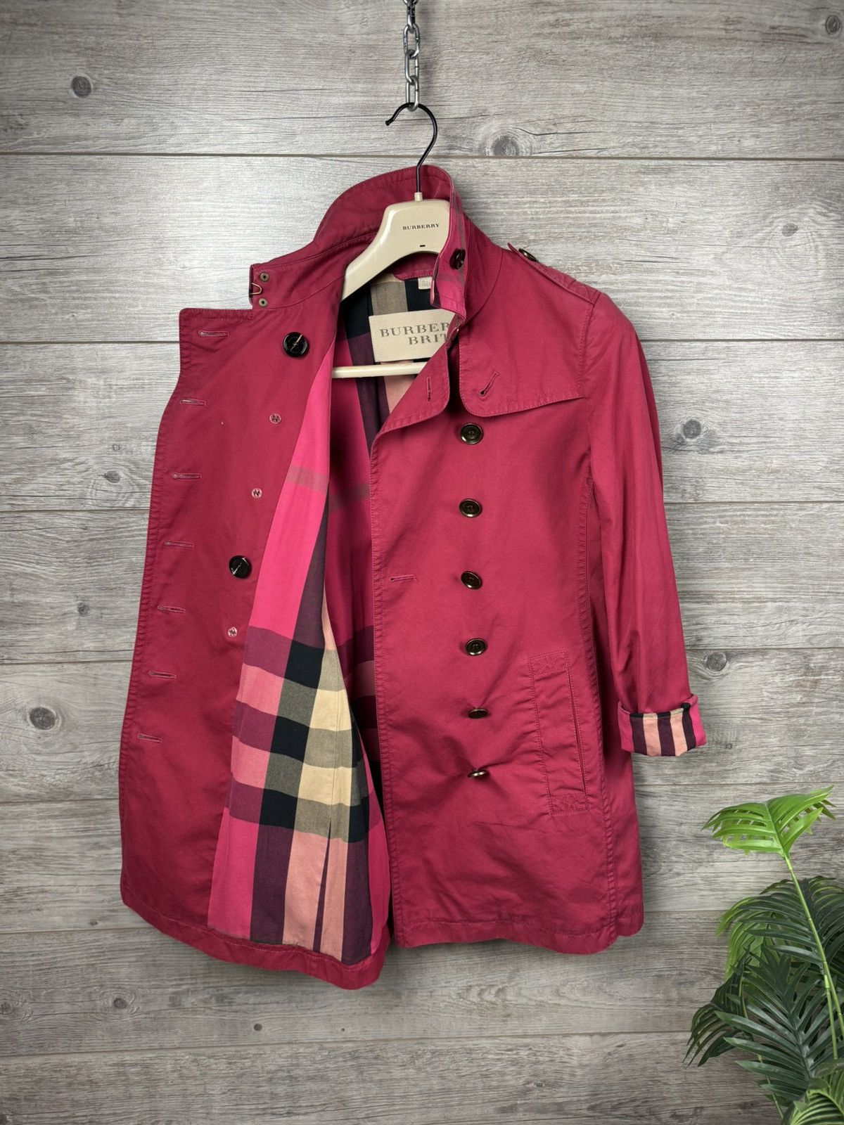 Burberry Burberry Brit Trench Vintage coat with checkered lining Size M / US 6-8 / IT 42-44 - 1 Thumbnail