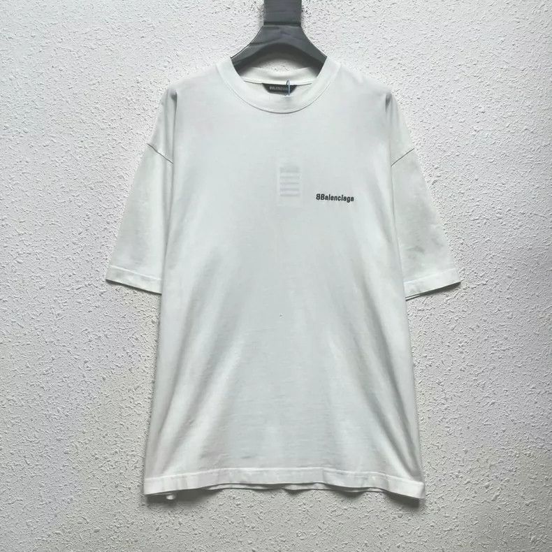 Balenciaga Balenciaga Double B Embroidered White Short Sleeve Size US M / EU 48-50 / 2 - 1 Thumbnail