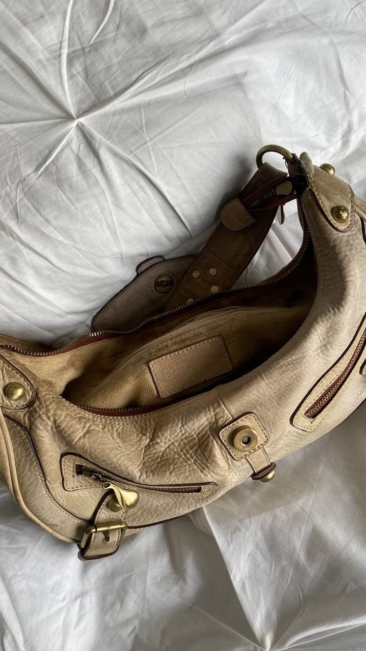 Vintage Vintage beige leather shoulder bag Size ONE SIZE - 8 Thumbnail
