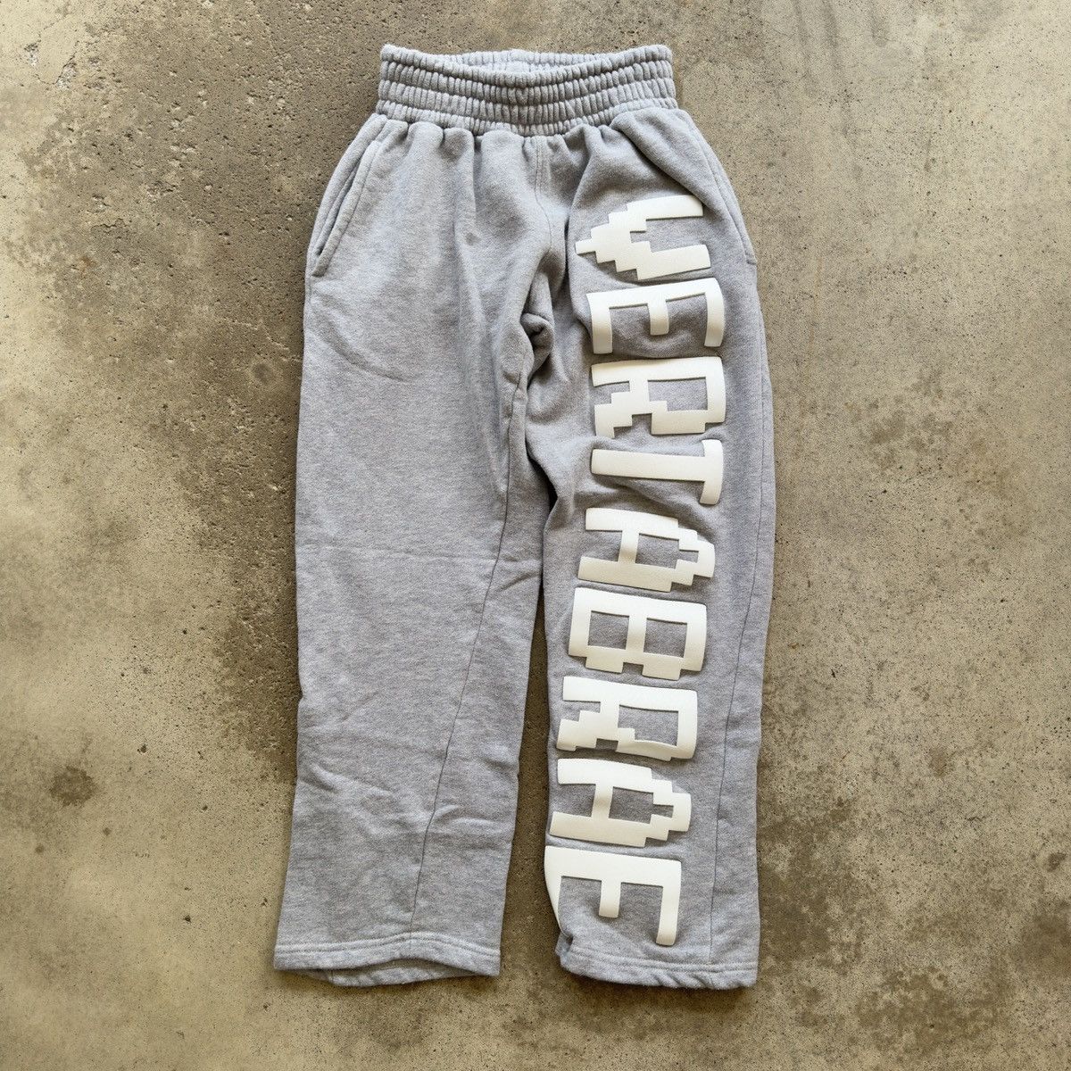 image of Vertabrae Sweatpants Grey White Xs Shrunk, Men's (Size 26)