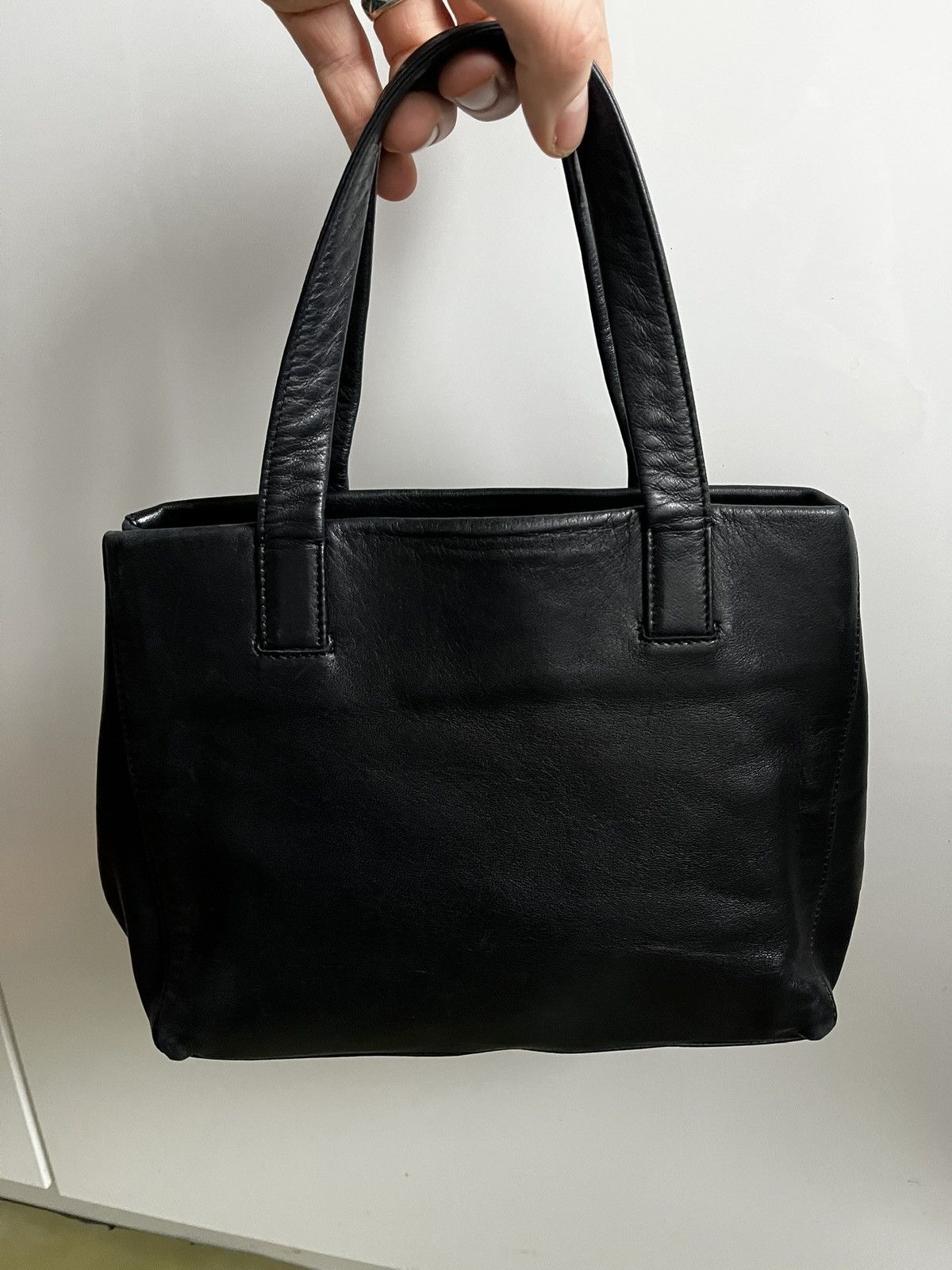 Jil Sander 2008 Jil Sander Black Leather Handbag / Mini Tote Size ONE SIZE - 2 Thumbnail