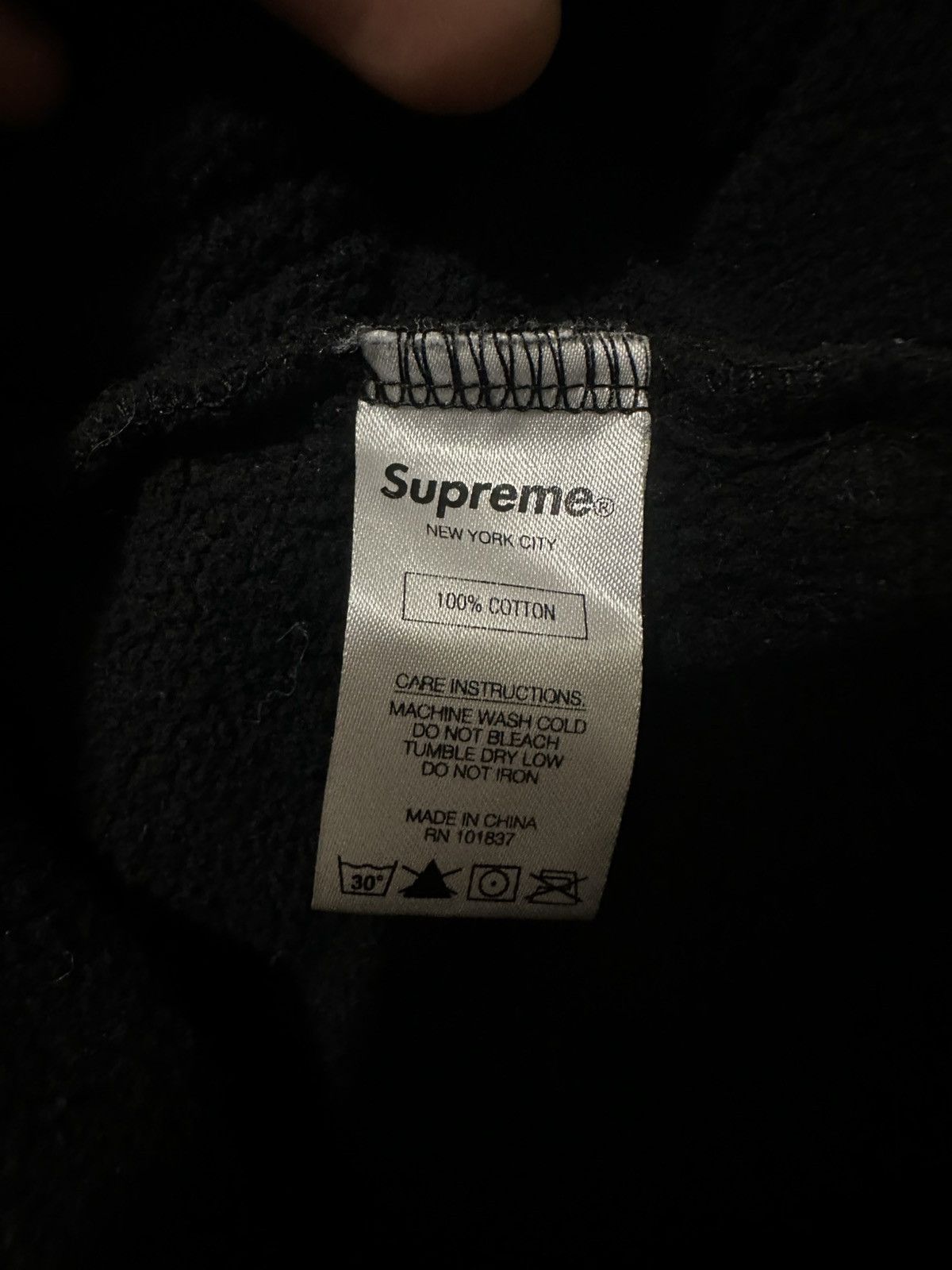 Supreme Black Supreme diagonal Hoodie SS18 Size US M / EU 48-50 / 2 - 4 Thumbnail
