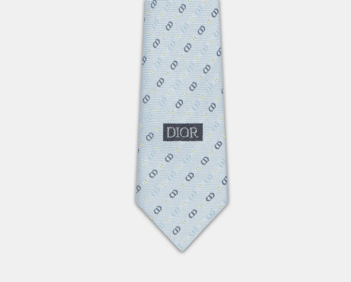Dior o1w1db11025 51C104 Size : OS / CD Icon Tie in Blue/Yellow Size ONE SIZE - 2 Thumbnail