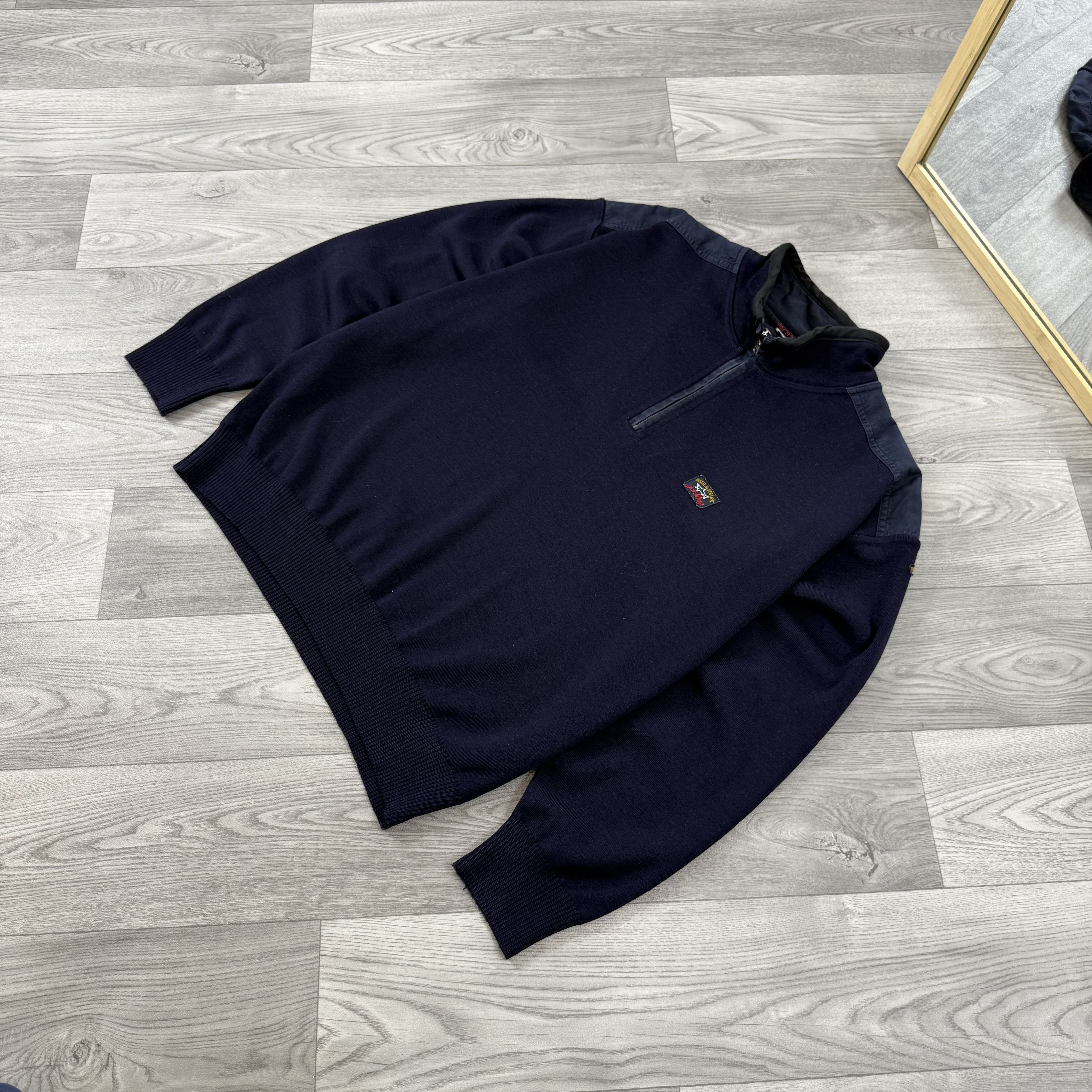 Paul & Shark Vintage Paul & Shark 90s Half Zip Blue Sweater Size US L / EU 52-54 / 3 - 6 Thumbnail