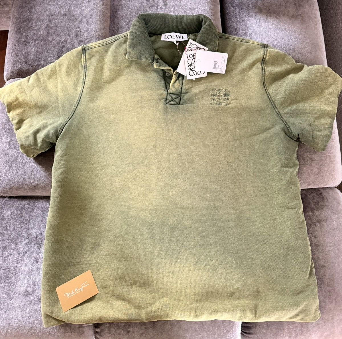 Loewe BNWT ! $1950 LOEWE Padded Puffer Heavy Cotton Polo T-Shirt Size US M / EU 48-50 / 2 - 1 Thumbnail