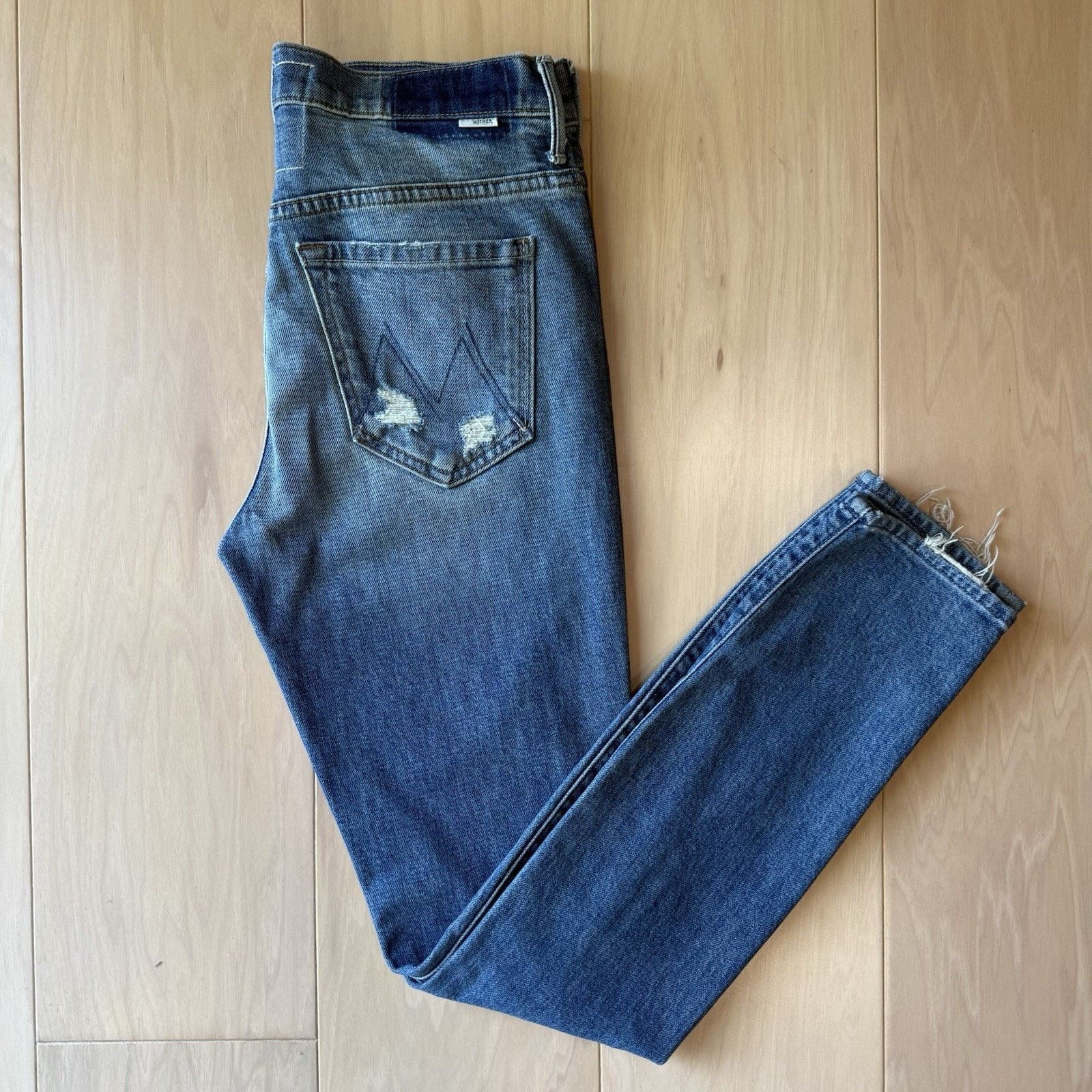 MOTHER Mother Superior Stunner Jeans Women's 27 Distressed Boho Size 27" / US 4 / IT 40 - 2 Thumbnail